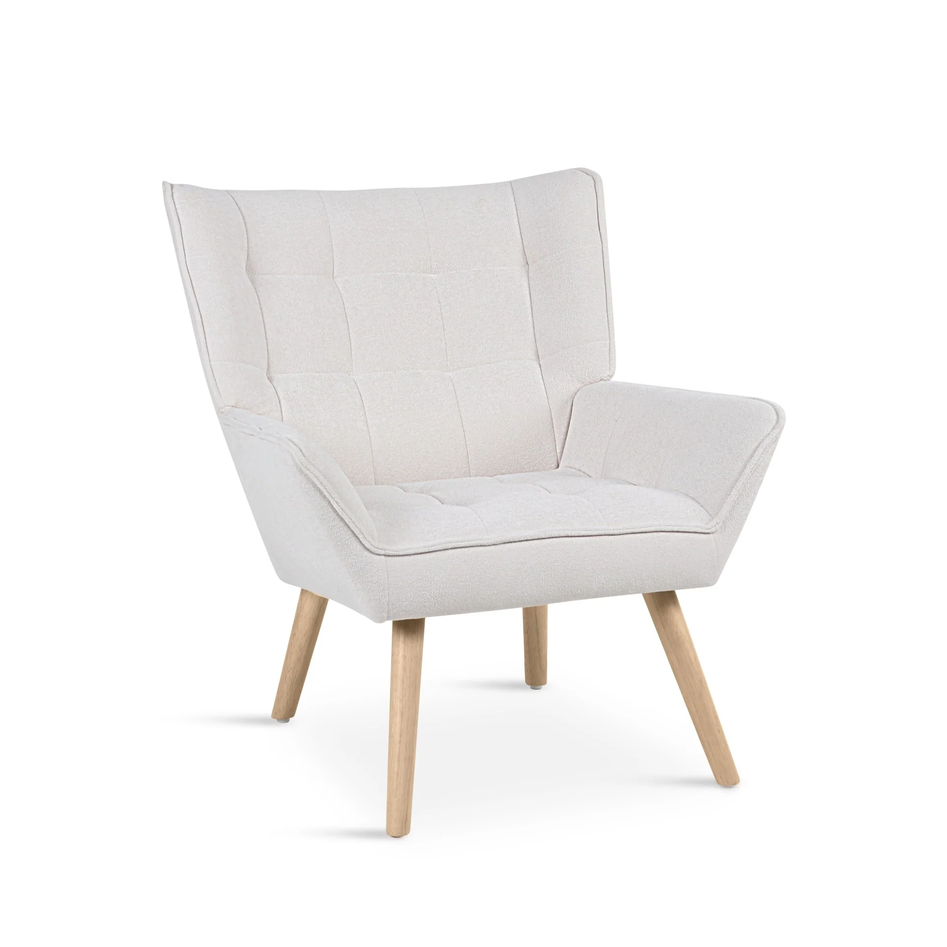 Amelia Rubberwood Armchair - White - Image 9