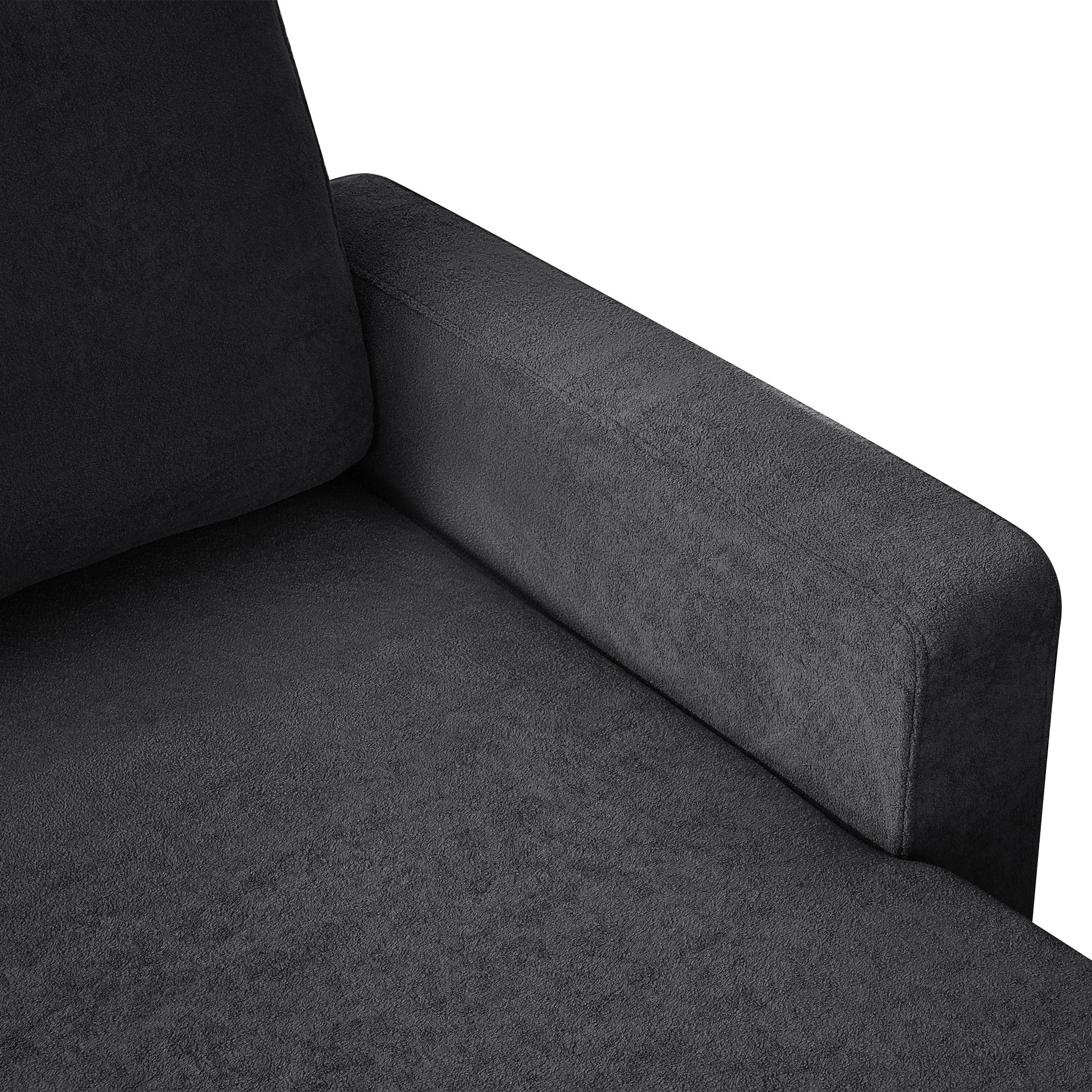 Amy 3 Seater Sofa Bed with Storage - Dark Grey - Image 16