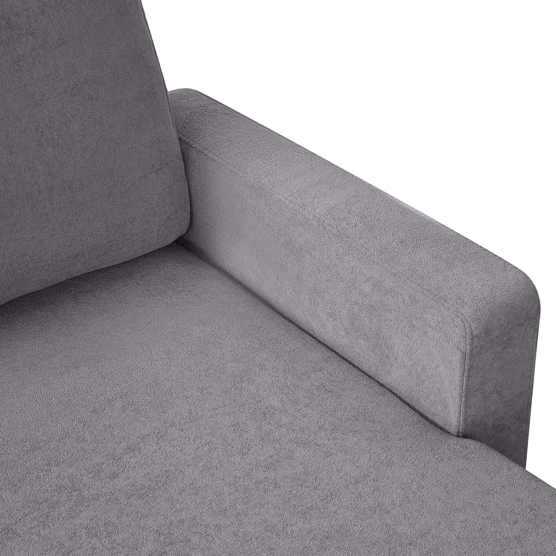Amy 3 Seater Sofa Bed with Storage - Light Grey - Image 11