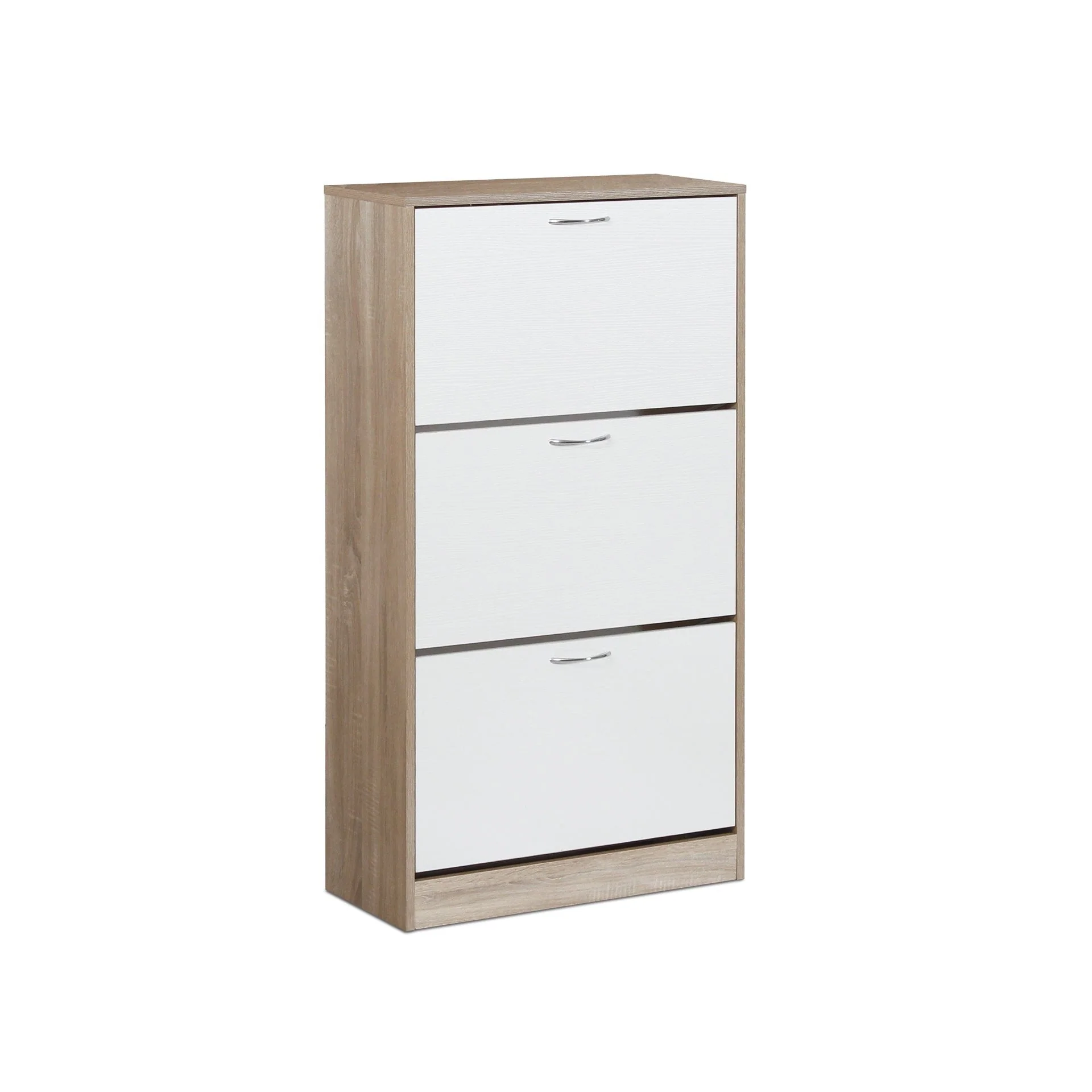 ANAU 3 Drawer Shoe Cabinet Storage Rack - Oak - Image 10