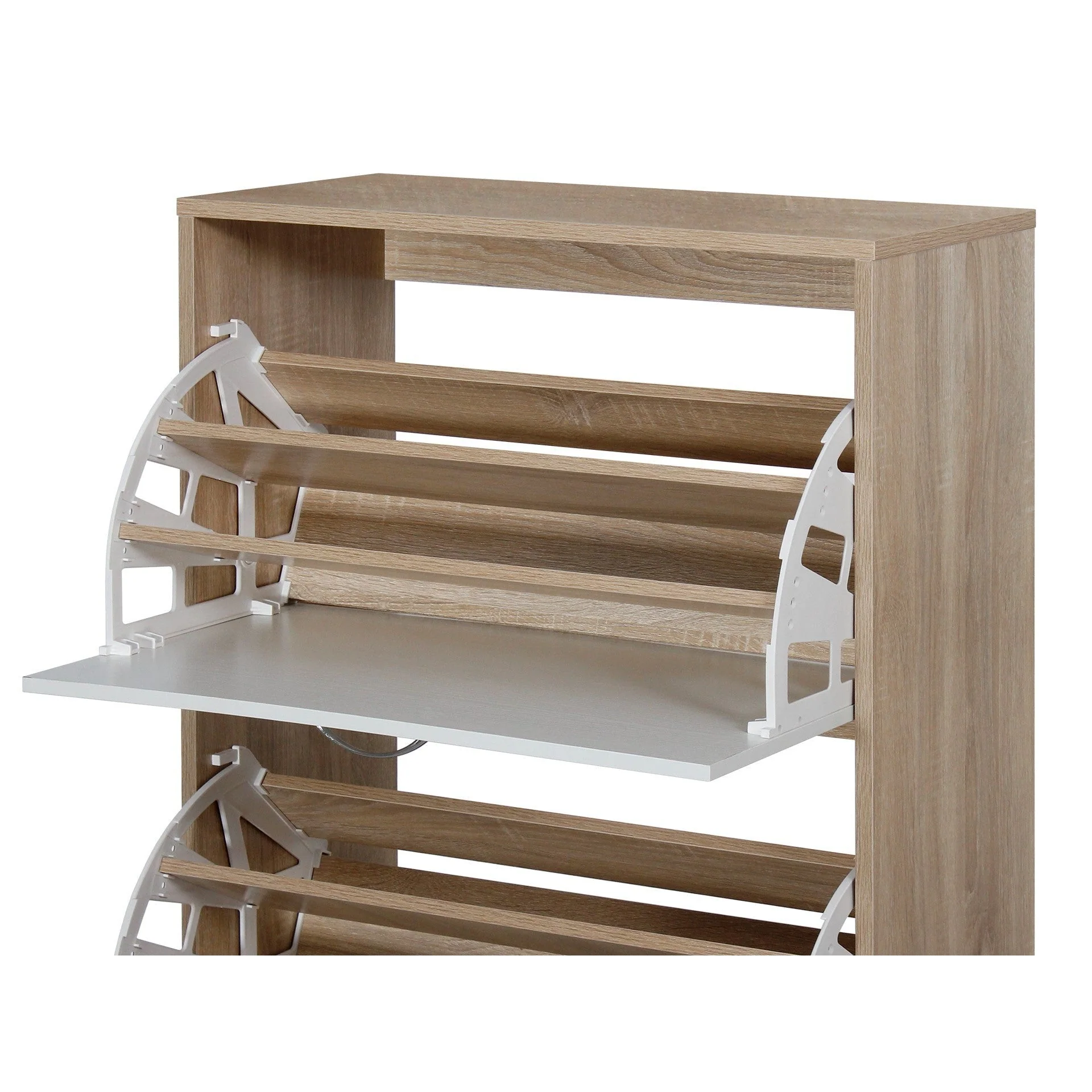 Anau 3 Drawer Shoe Cabinet Storage Rack - Oak - Image 9