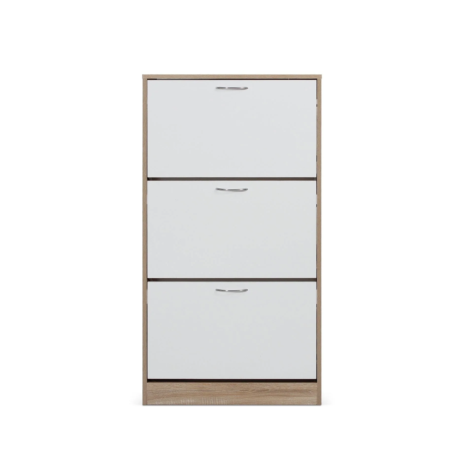 ANAU 3 Drawer Shoe Cabinet Storage Rack - Oak - Image 5