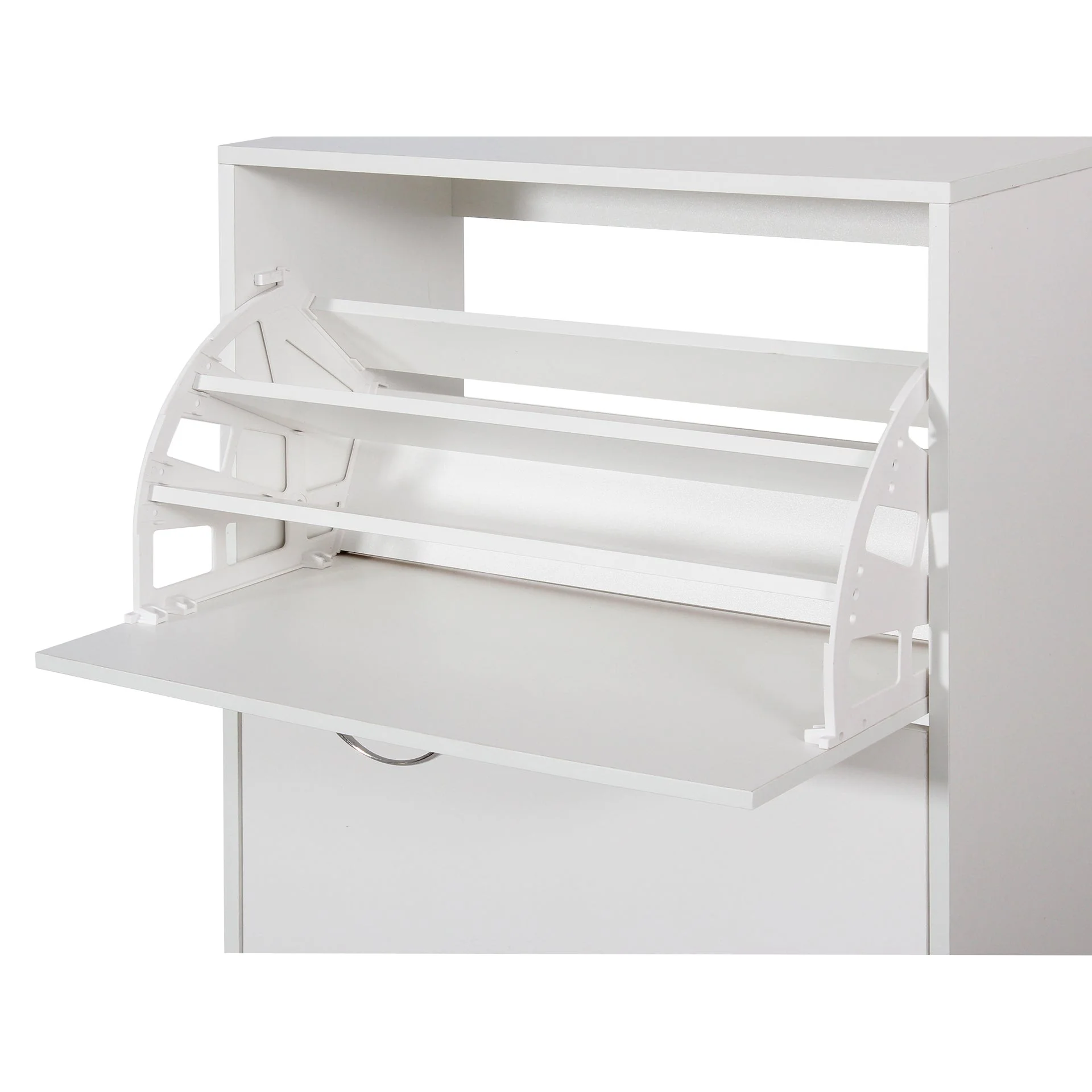 Anau 3 Drawer Shoe Cabinet Storage Rack - White - Image 3