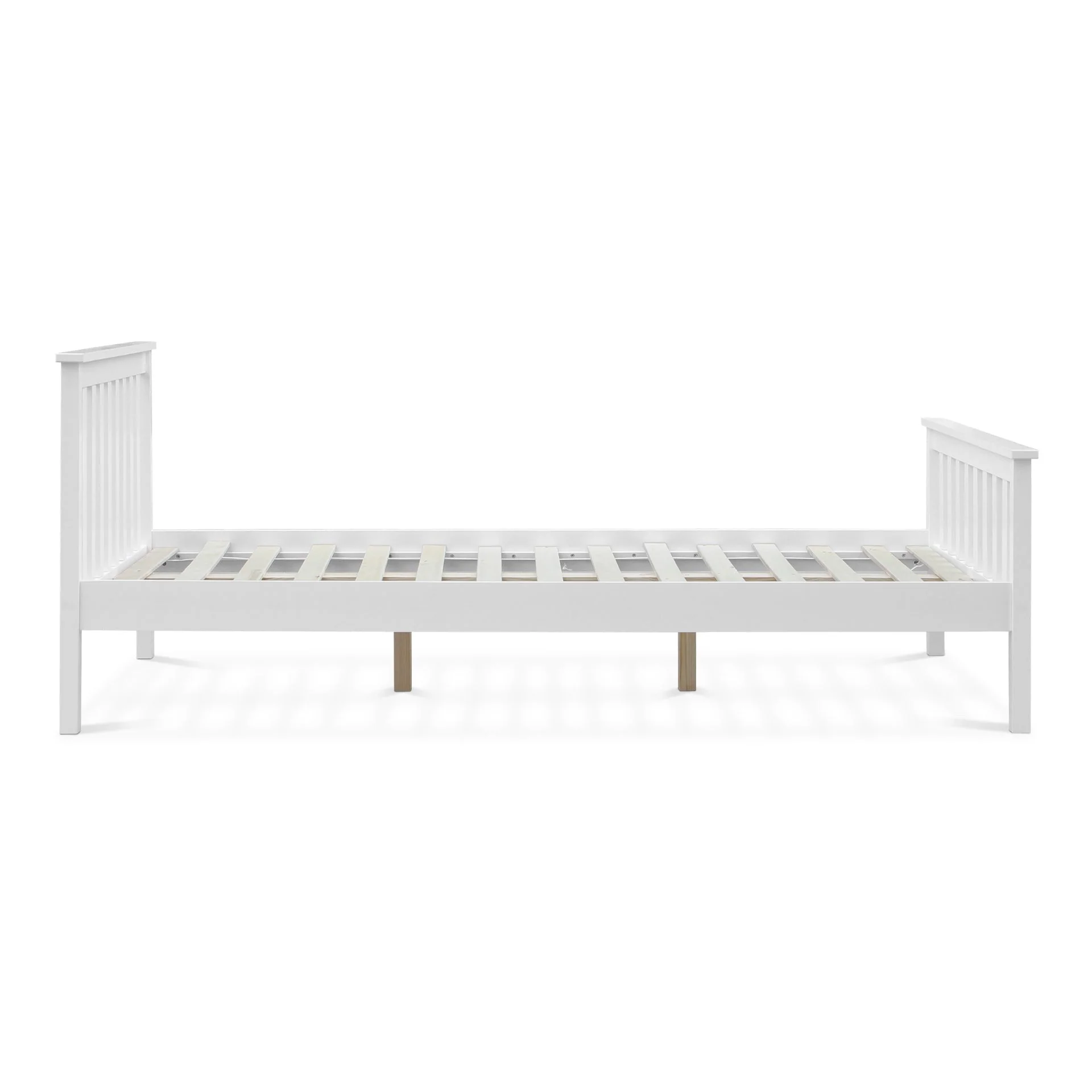 Andes King Single Wooden Bed Frame - White - Image 8