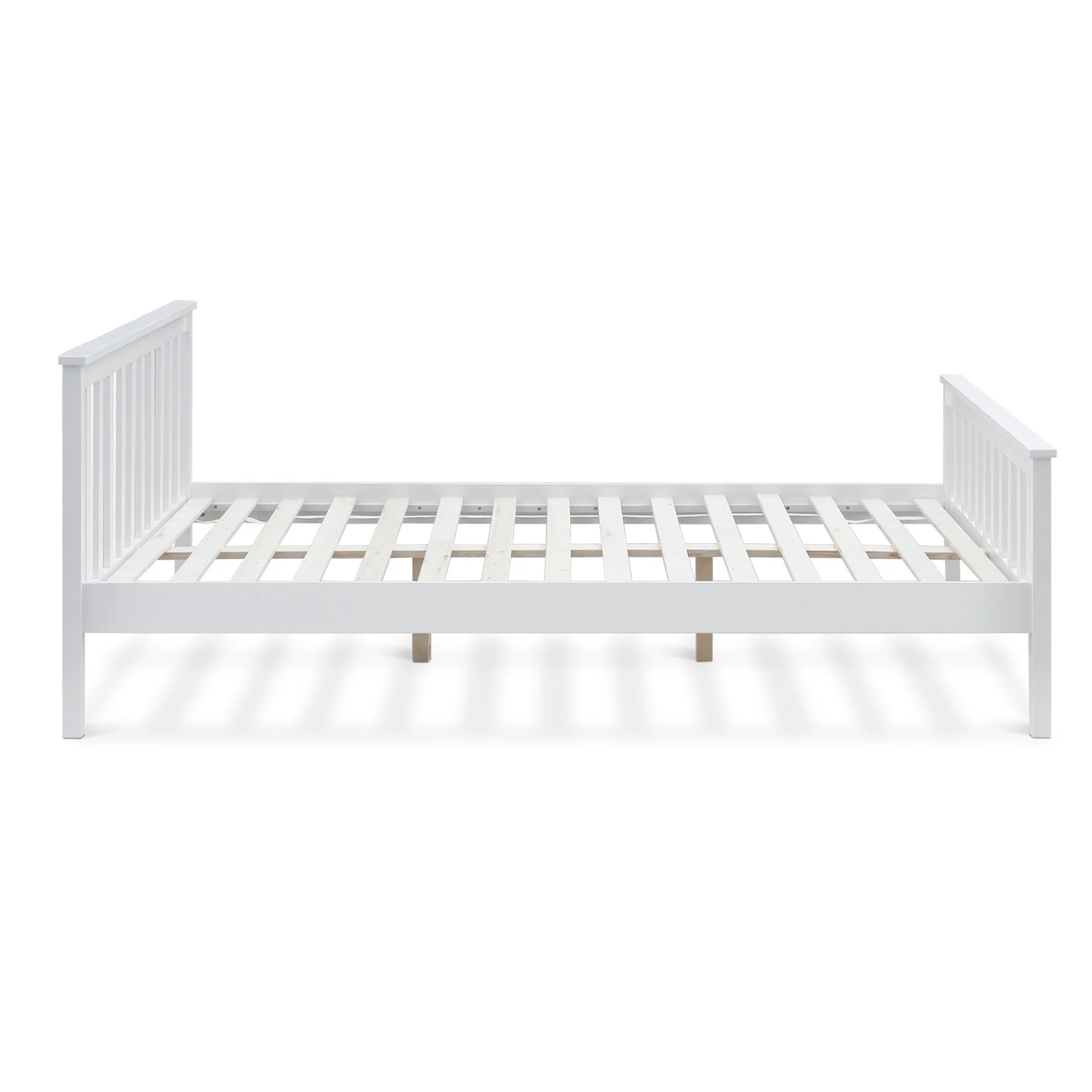 Andes Queen Wooden Bed Frame - White - Image 7