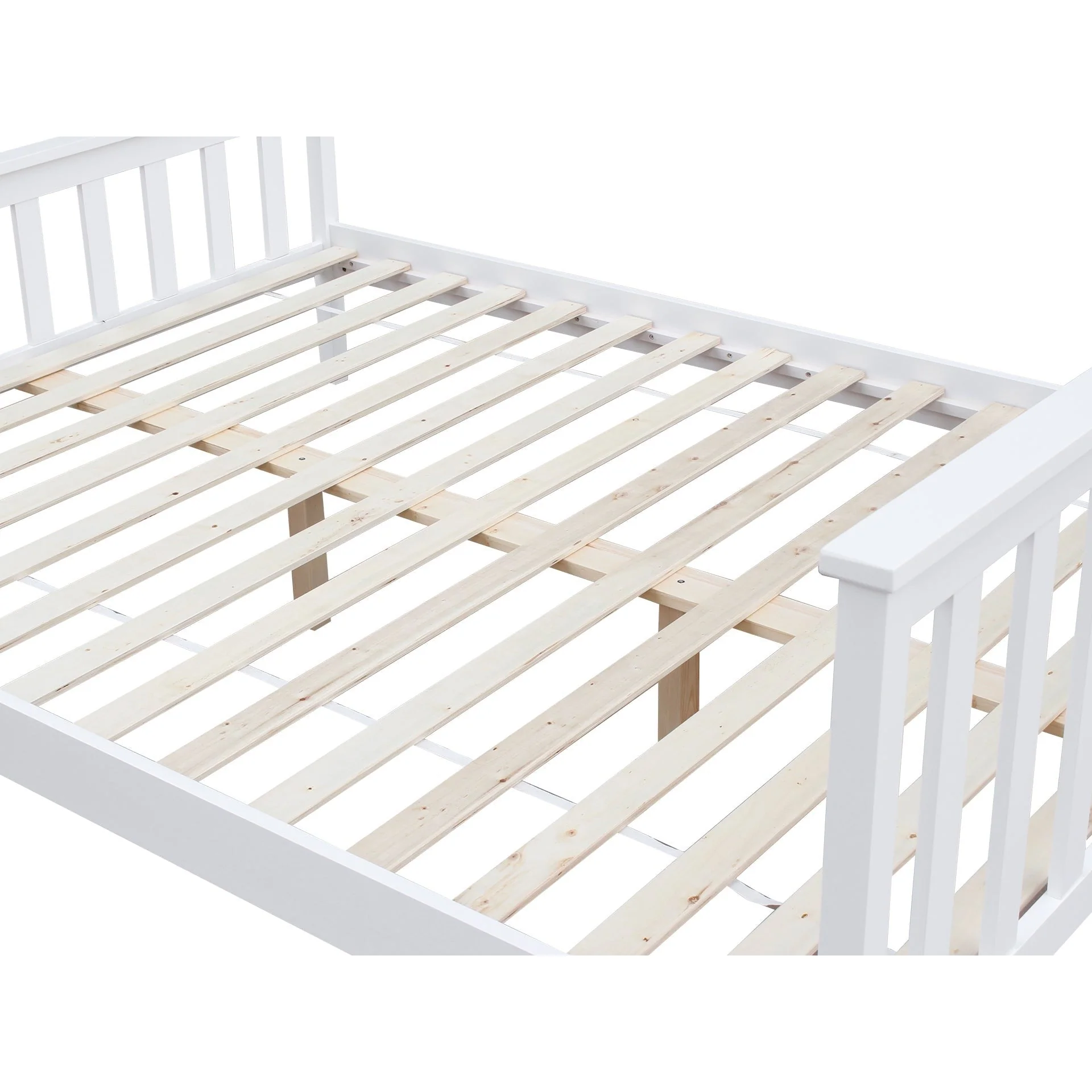 Andes Queen Wooden Bed Frame - White - Image 8