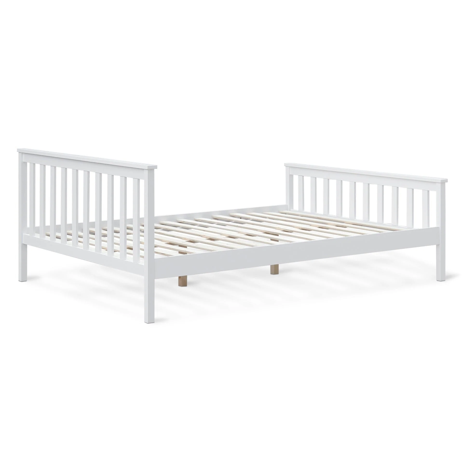 Andes Queen Wooden Bed Frame - White - Image 9