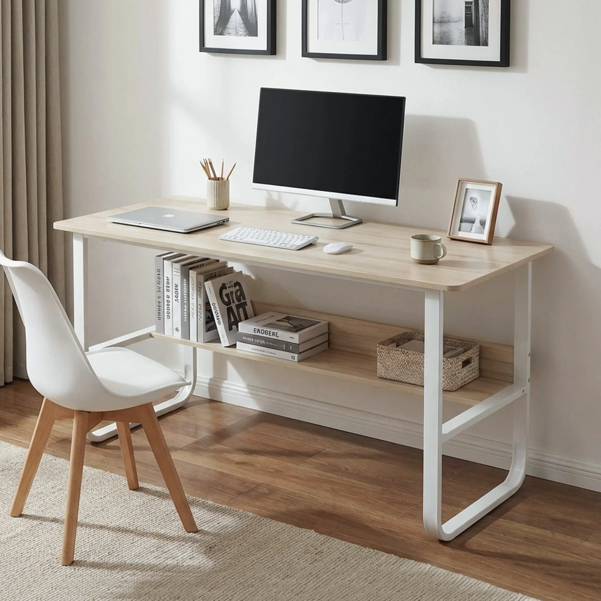 Andrea 120cm Computer Desk - White - Image 3