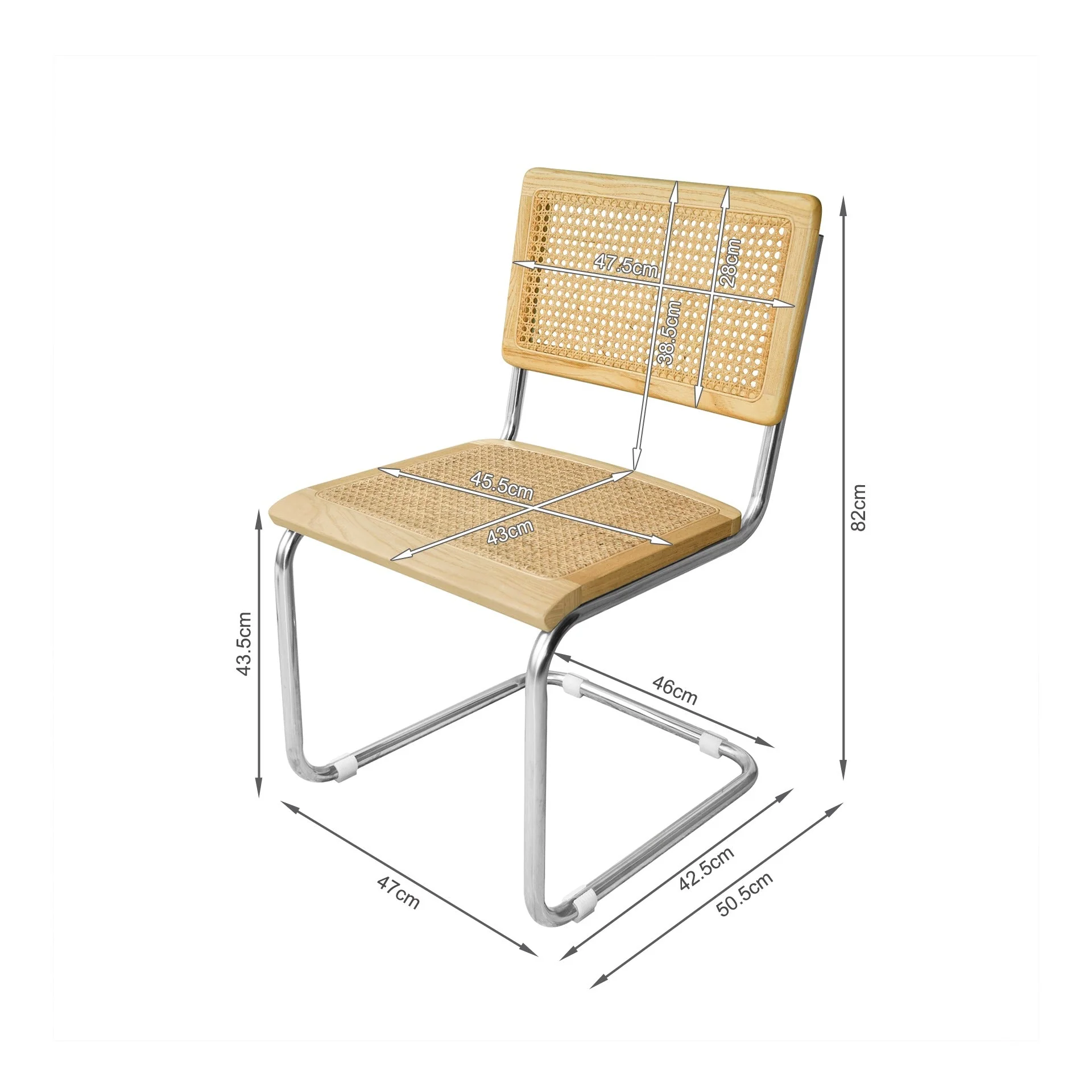 Andrew Cesca Replica Dining Chair – Set of 2 – Light Wood - Image 7