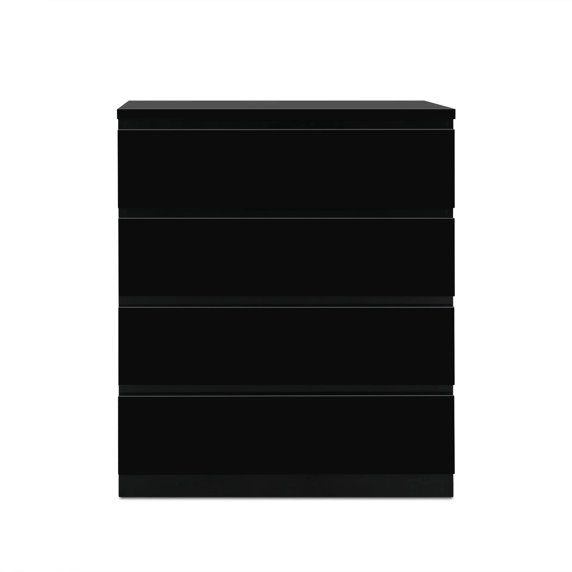 Angeles High Gloss 4 Drawer Tallboy - Black - Image 10