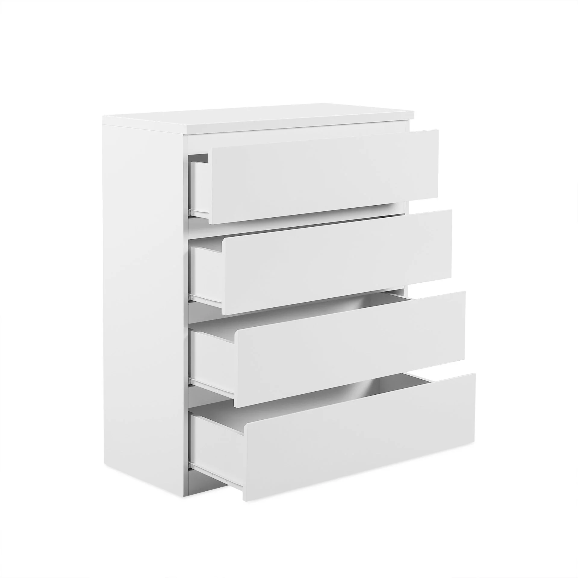 Angeles High Gloss 4 Drawer Tallboy - White - Image 9