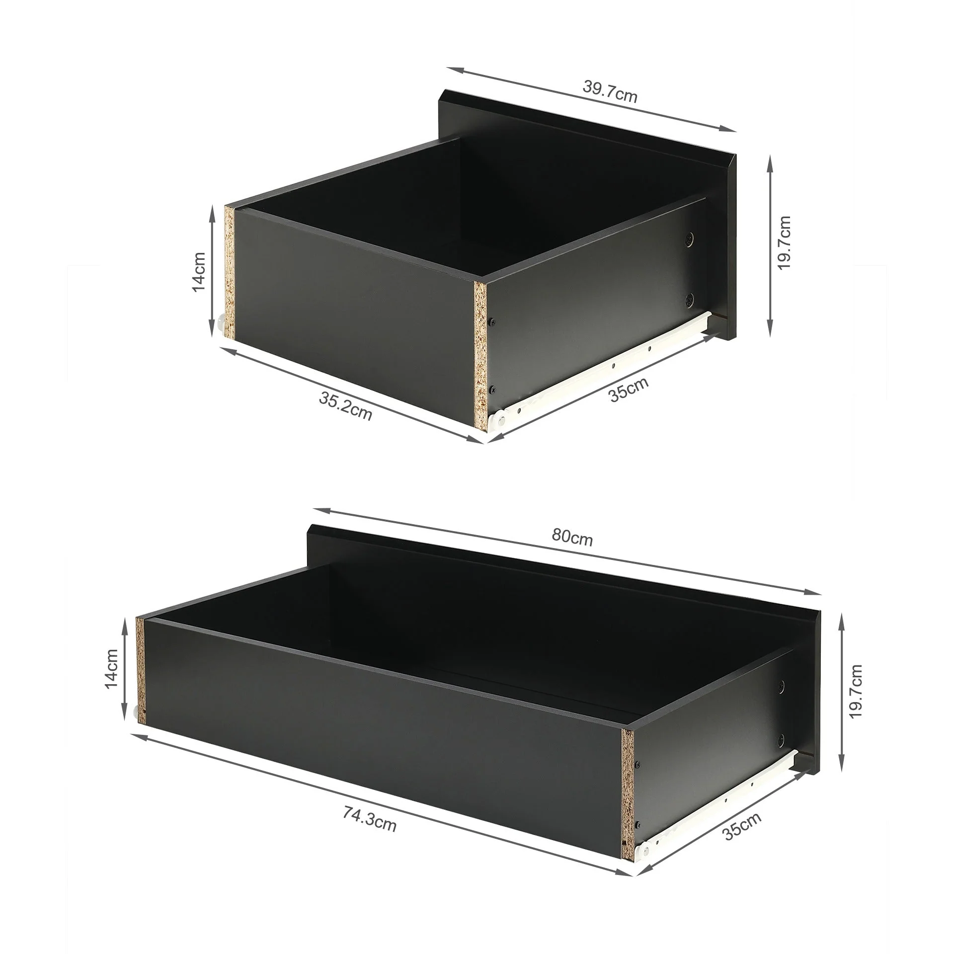 Angeles High Gloss 5 Drawer Tallboy - Black - Image 12