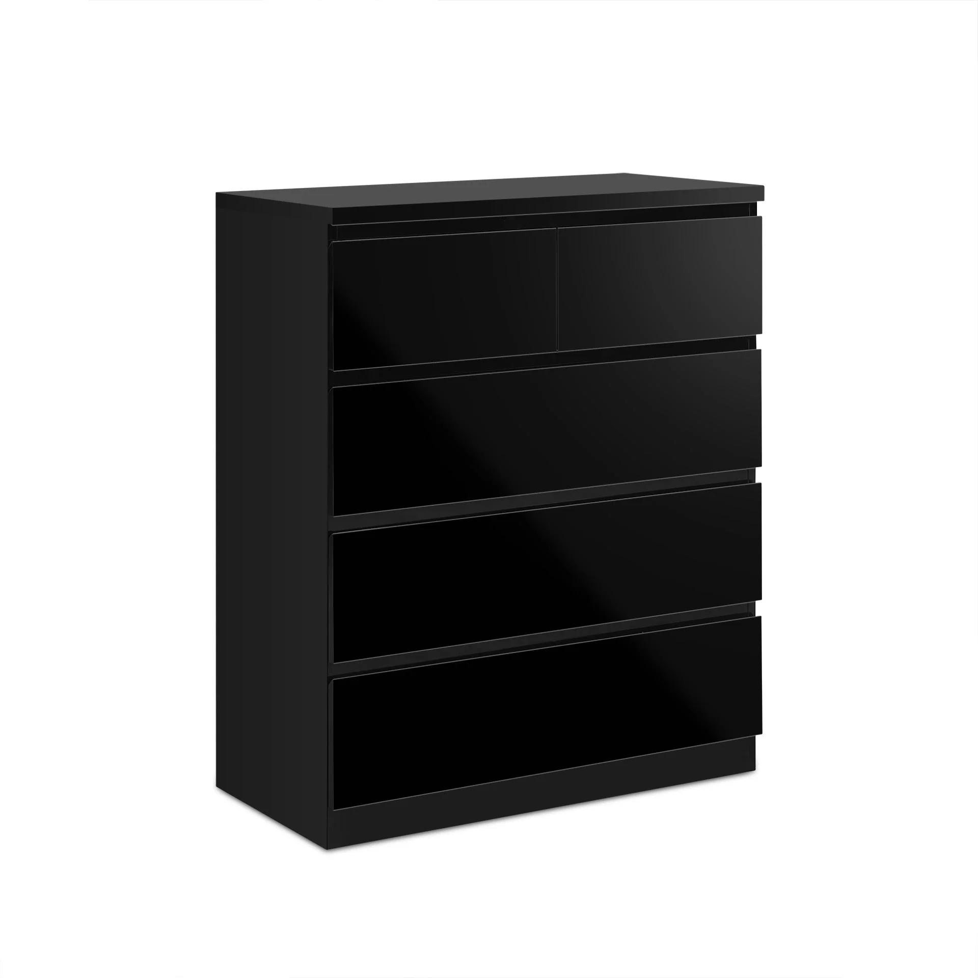 Angeles High Gloss 5 Drawer Tallboy - Black - Image 8
