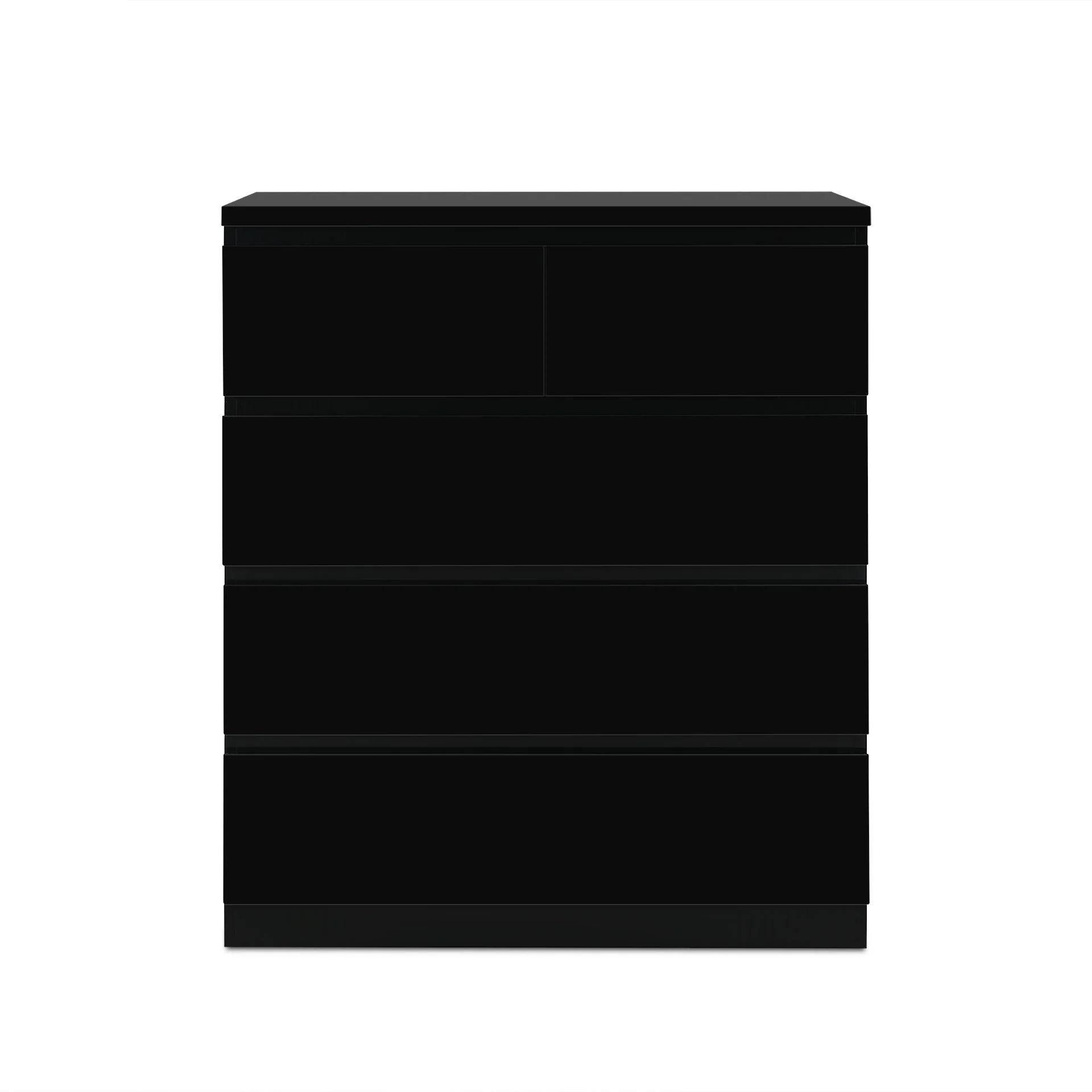 Angeles High Gloss 5 Drawer Tallboy - Black - Image 9
