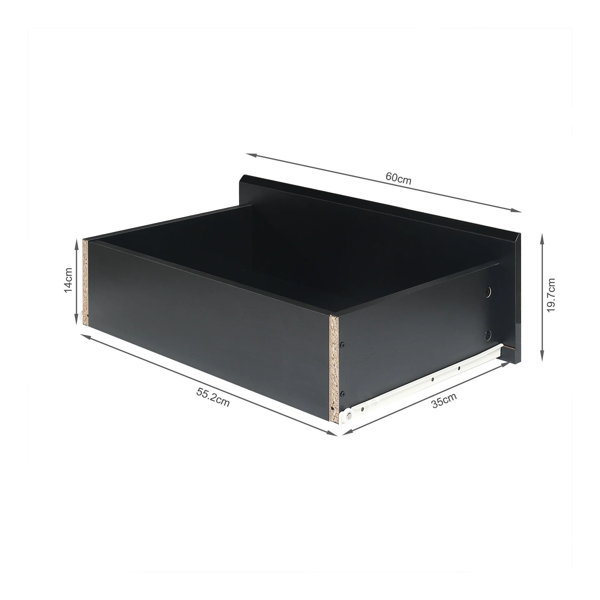 Angeles High Gloss 6 Drawer Lowboy - Black - Image 12