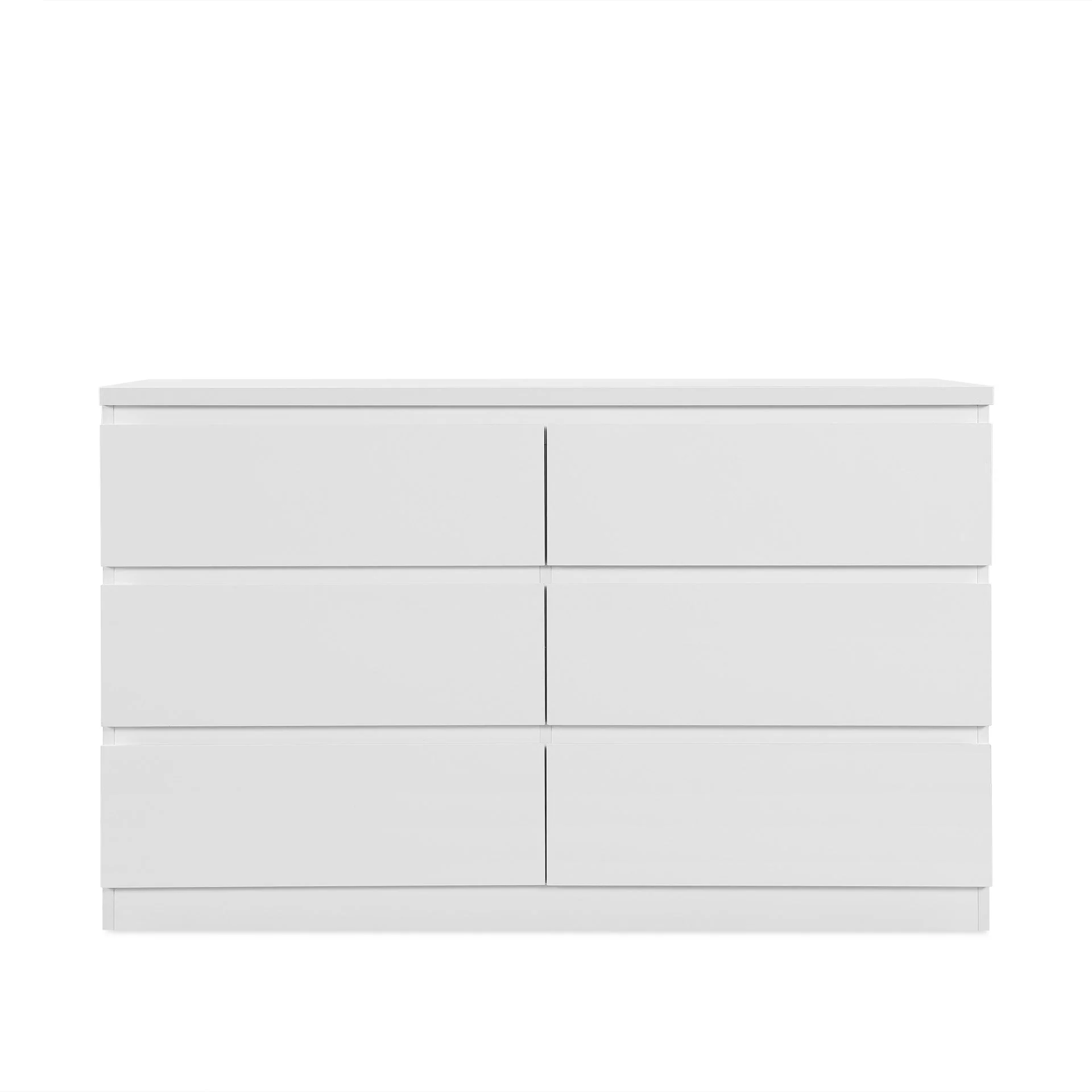 Angeles High Gloss 6 Drawer Lowboy - White - Image 9