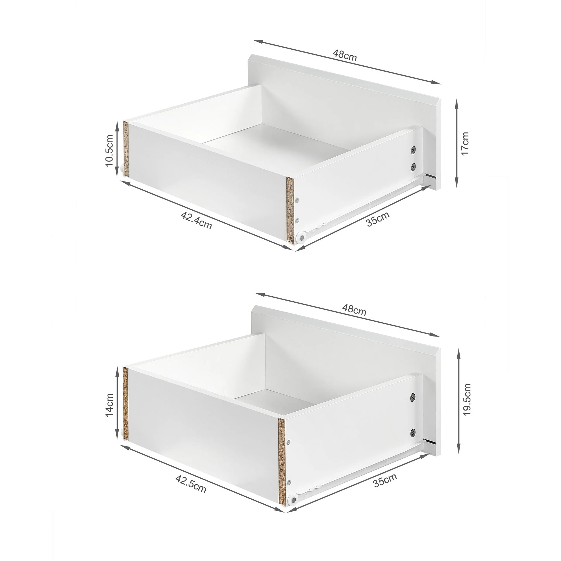 Angeles High Gloss 6 Drawer Slim Tallboy - White - Image 12