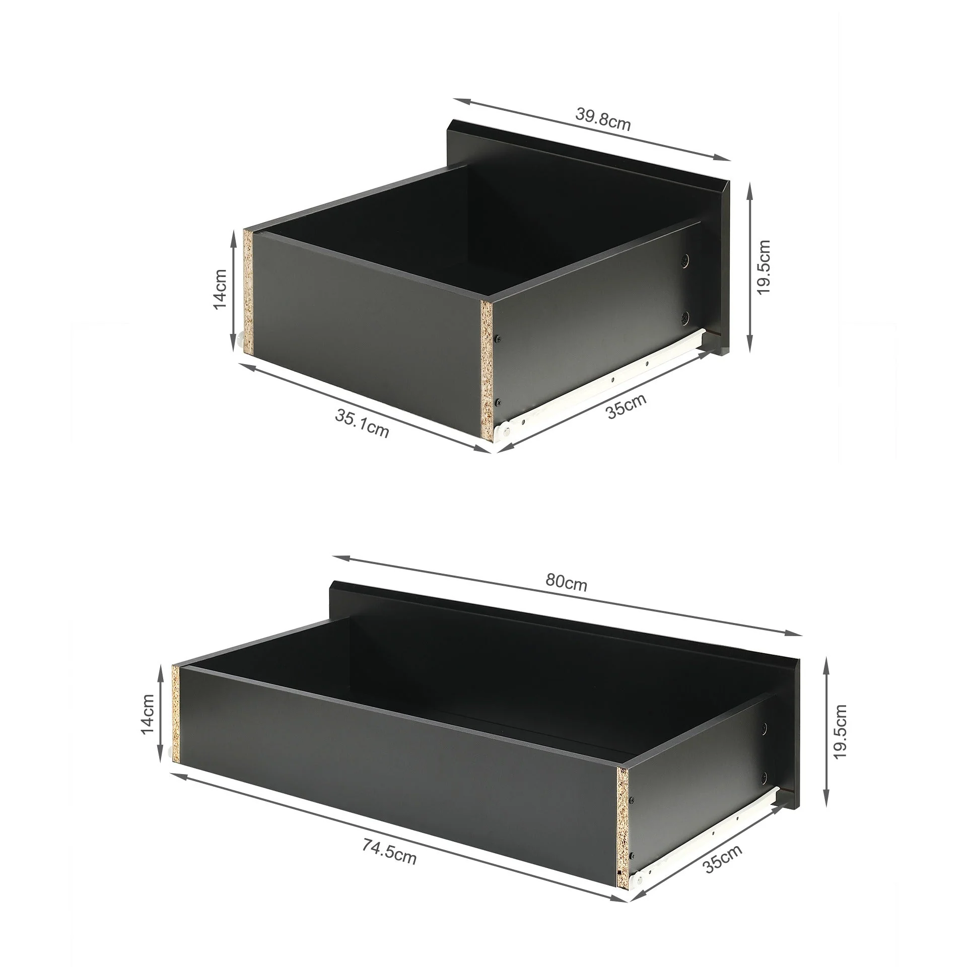 Angeles High Gloss 6 Drawer Tallboy - Black - Image 11