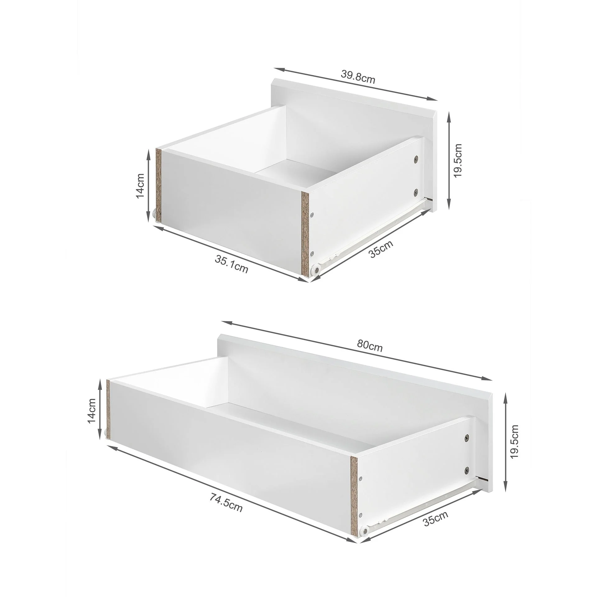 Angeles High Gloss 6 Drawer Tallboy - White - Image 11