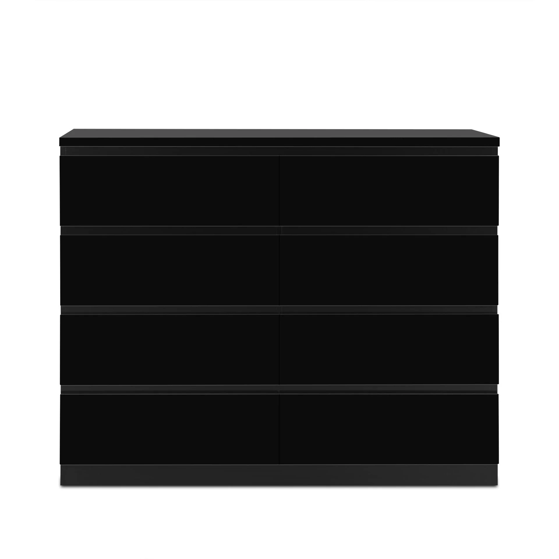 Angeles High Gloss 8 Drawer Lowboy - Black - Image 7