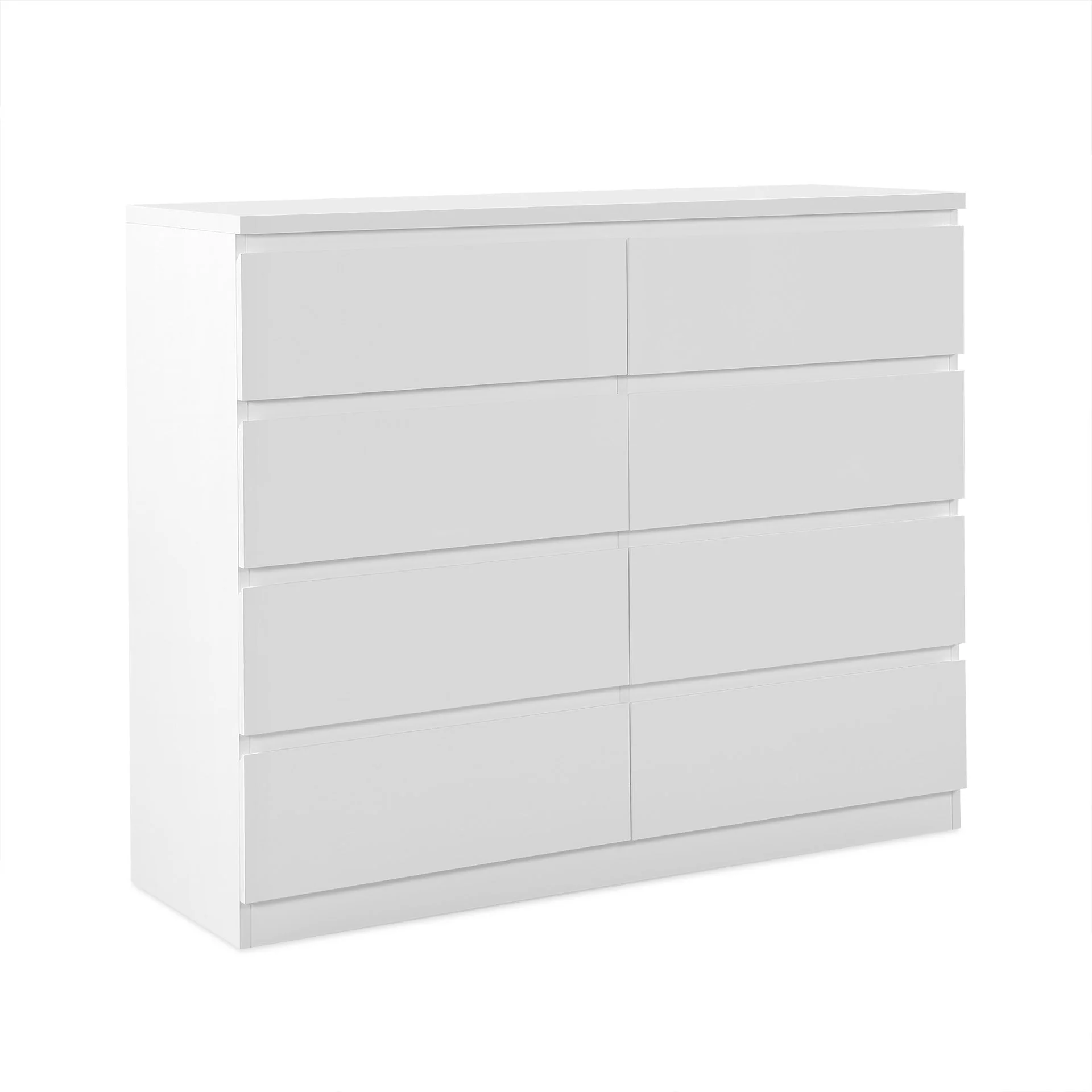 Angeles High Gloss 8 Drawer Lowboy - White - Image 9