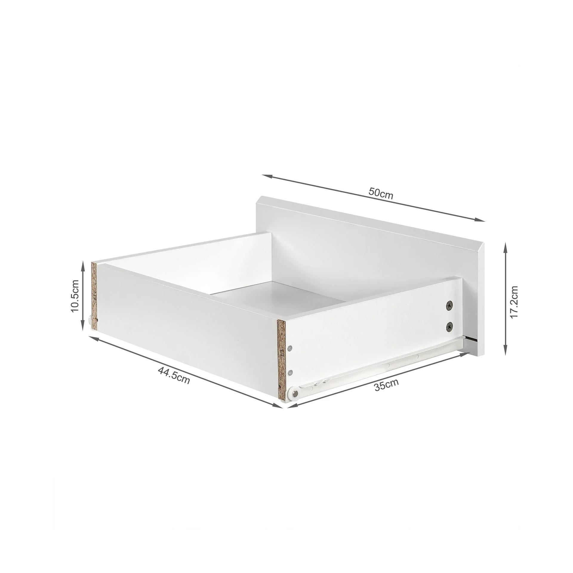 Angeles High Gloss Bedside Table - White - Image 10