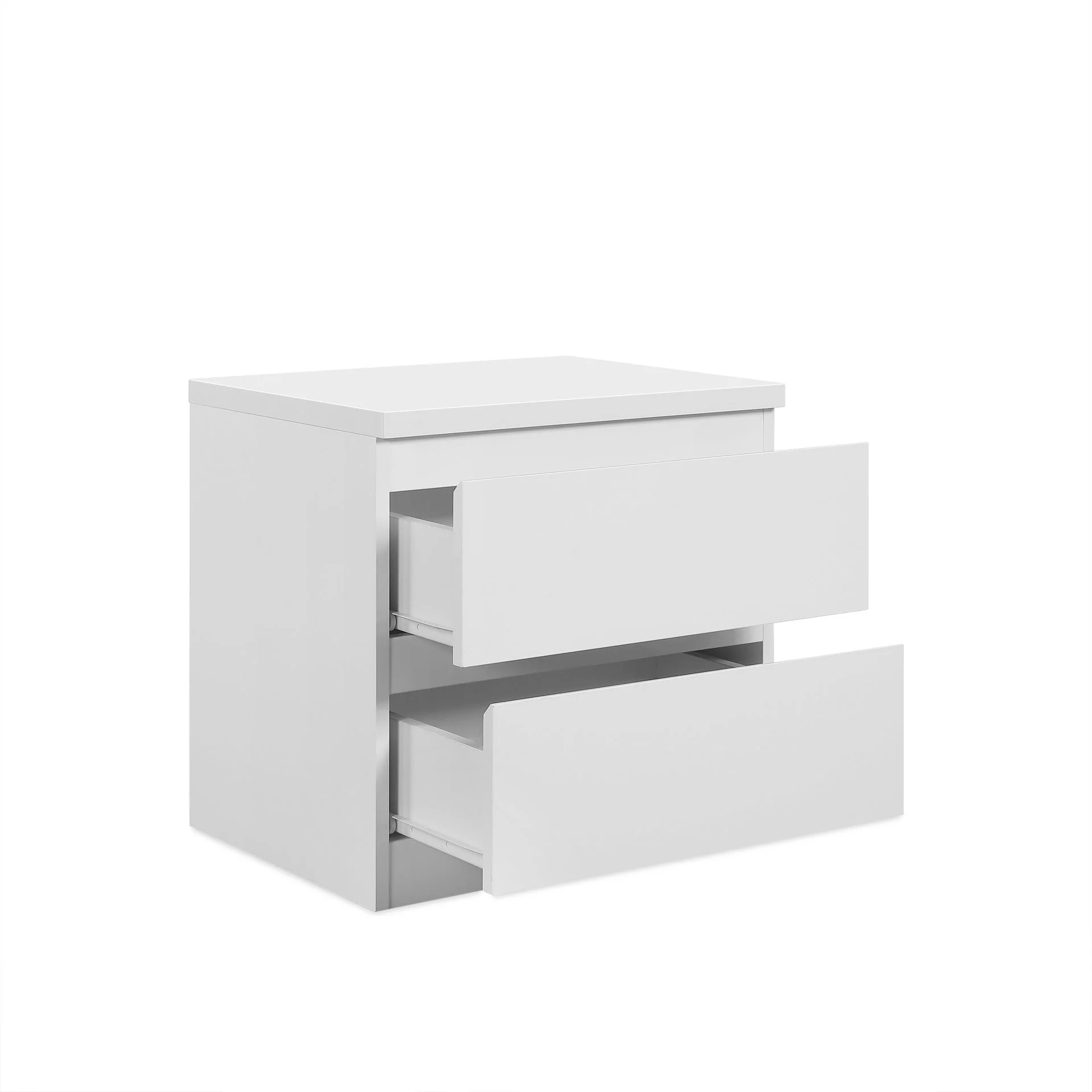 Angeles High Gloss Bedside Table - White - Image 8