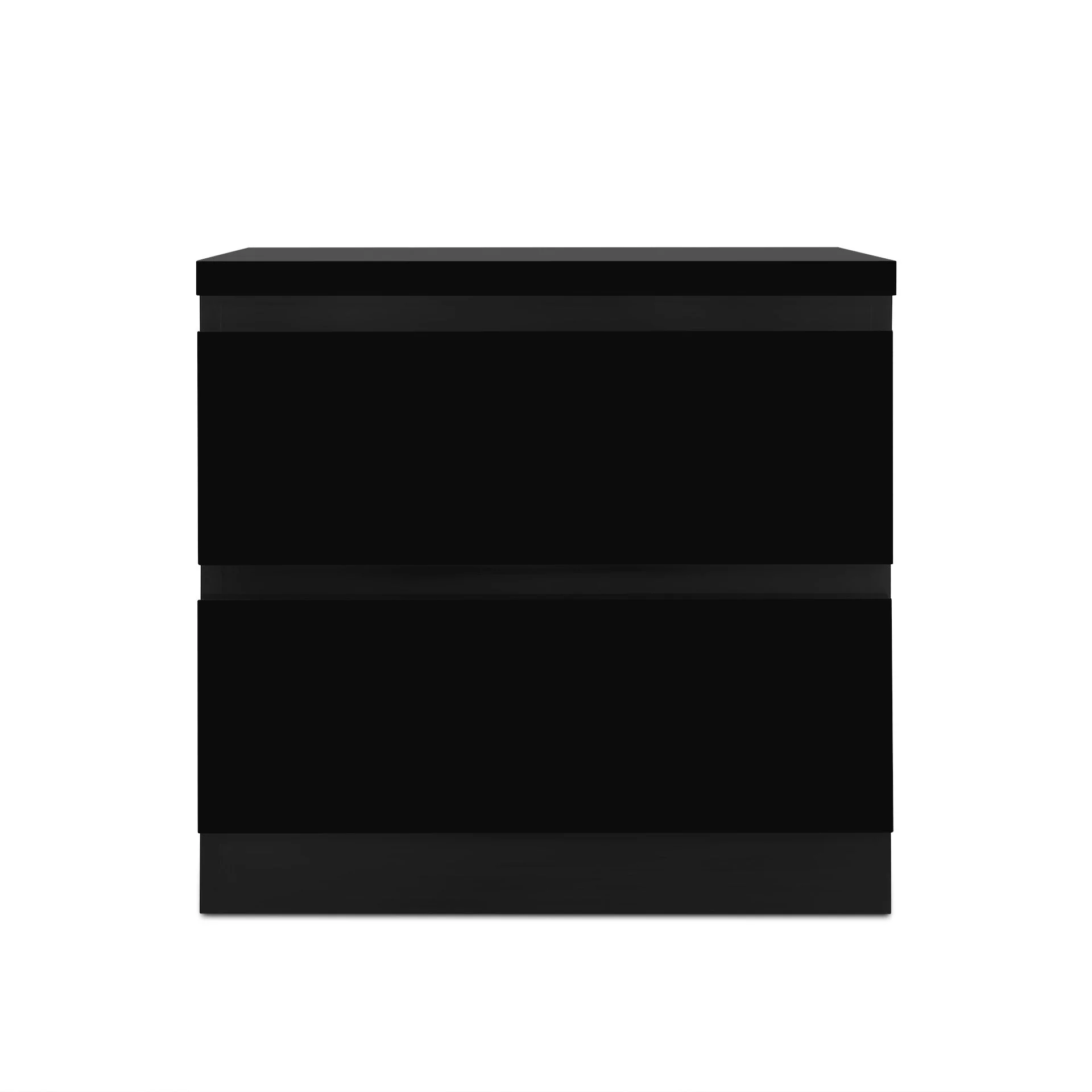 Angeles High Gloss Bedside Table - Black - Image 8