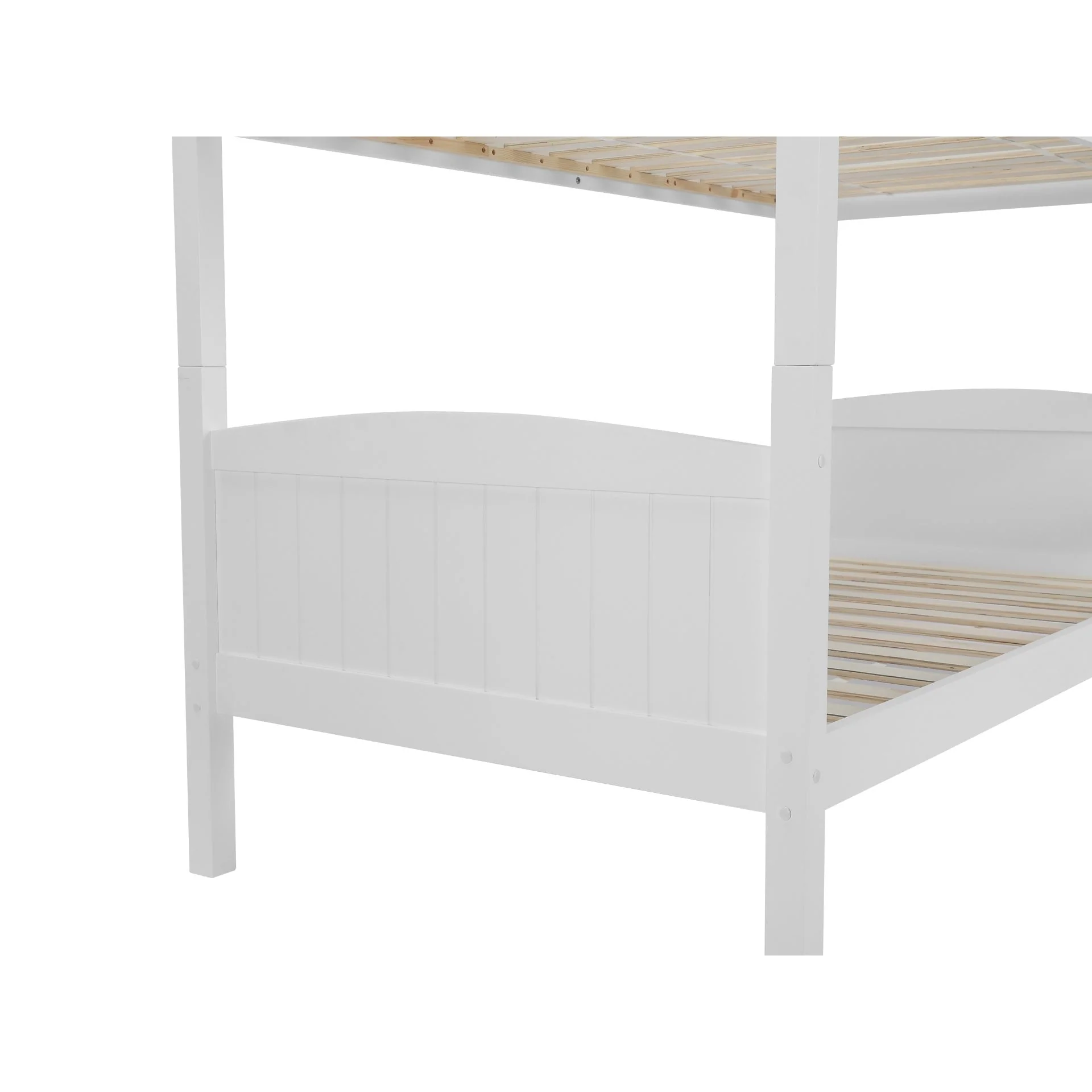Annan Single Wooden Bunk Bed Frame - White - Image 13