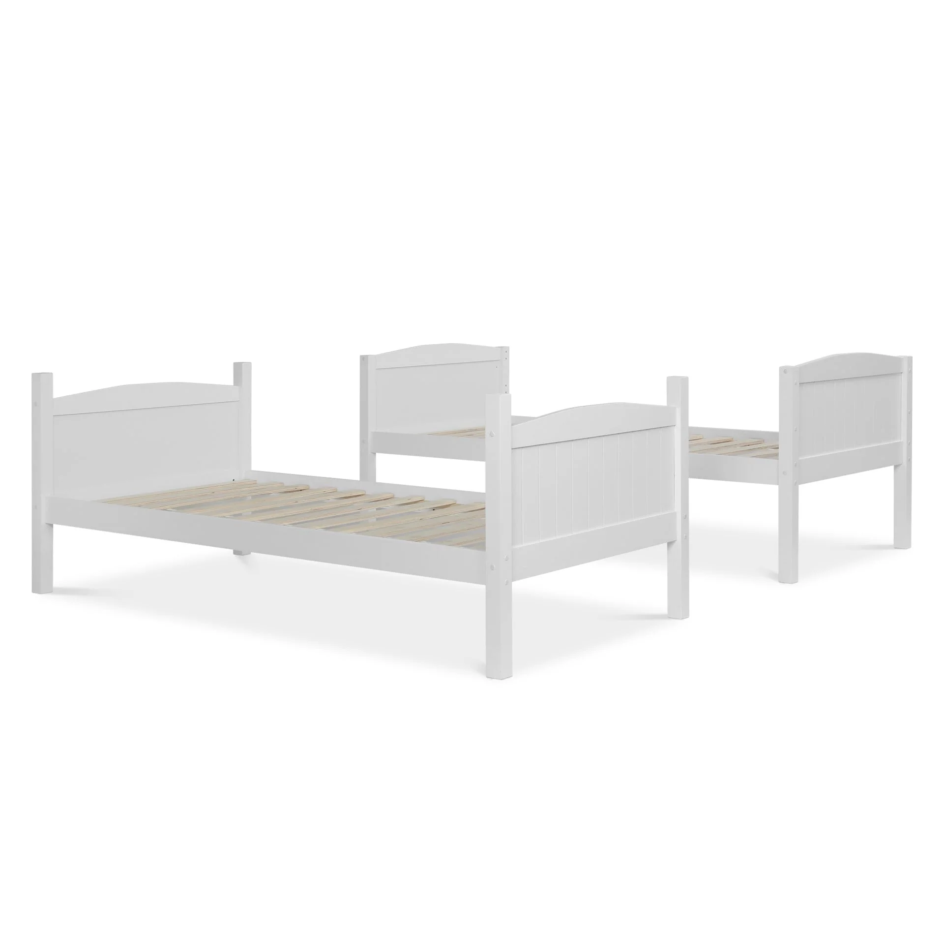 Annan Single Wooden Bunk Bed Frame - White - Image 9