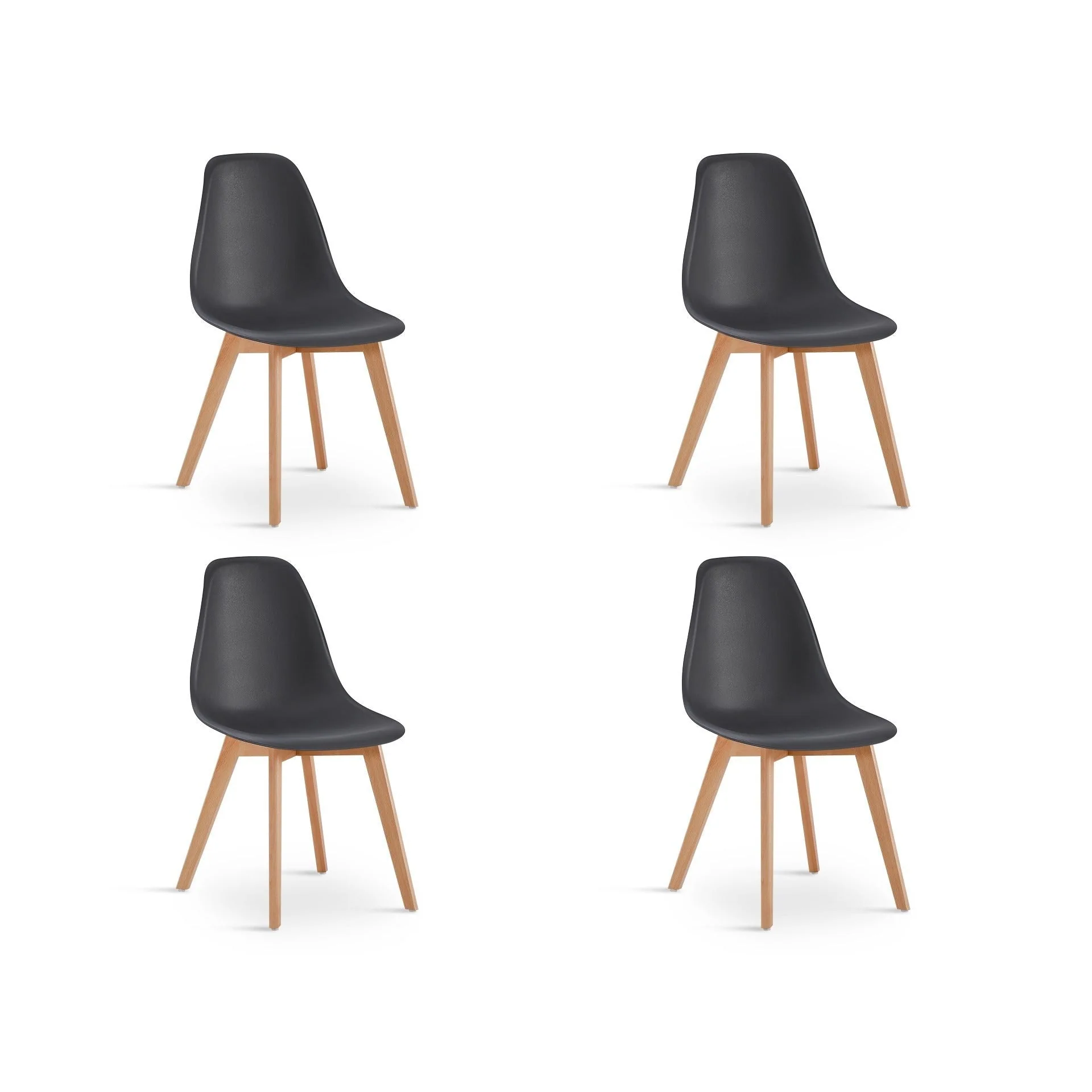 Ansel Dining Chair - Set of 4 - Black - Image 2