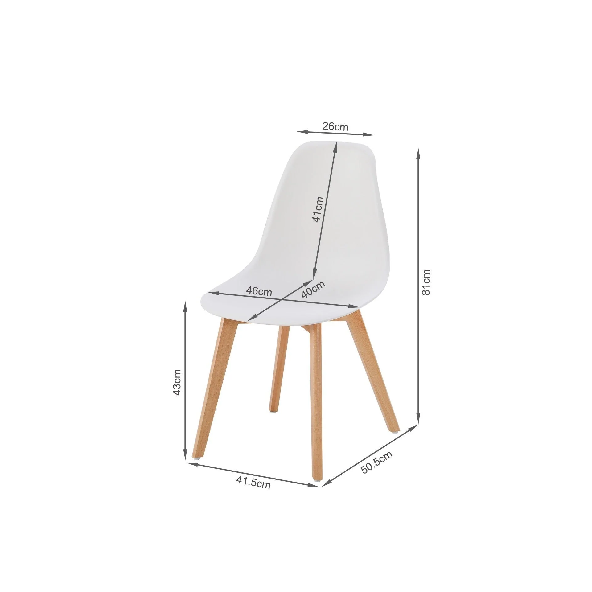 Ansel Dining Chair - Set of 4 - White - Image 6