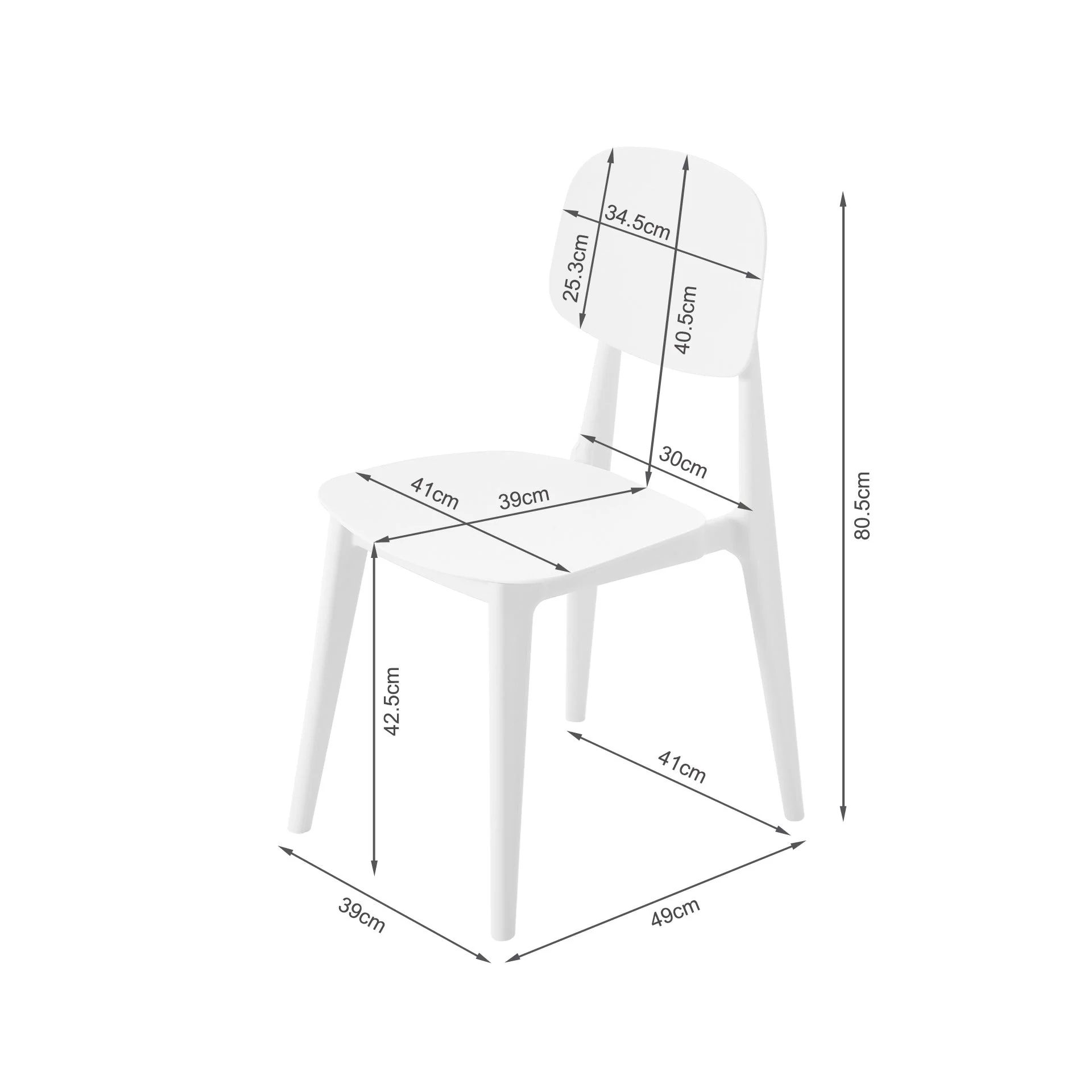 Anthony Dining Chair - Set of 4 - White - Image 11
