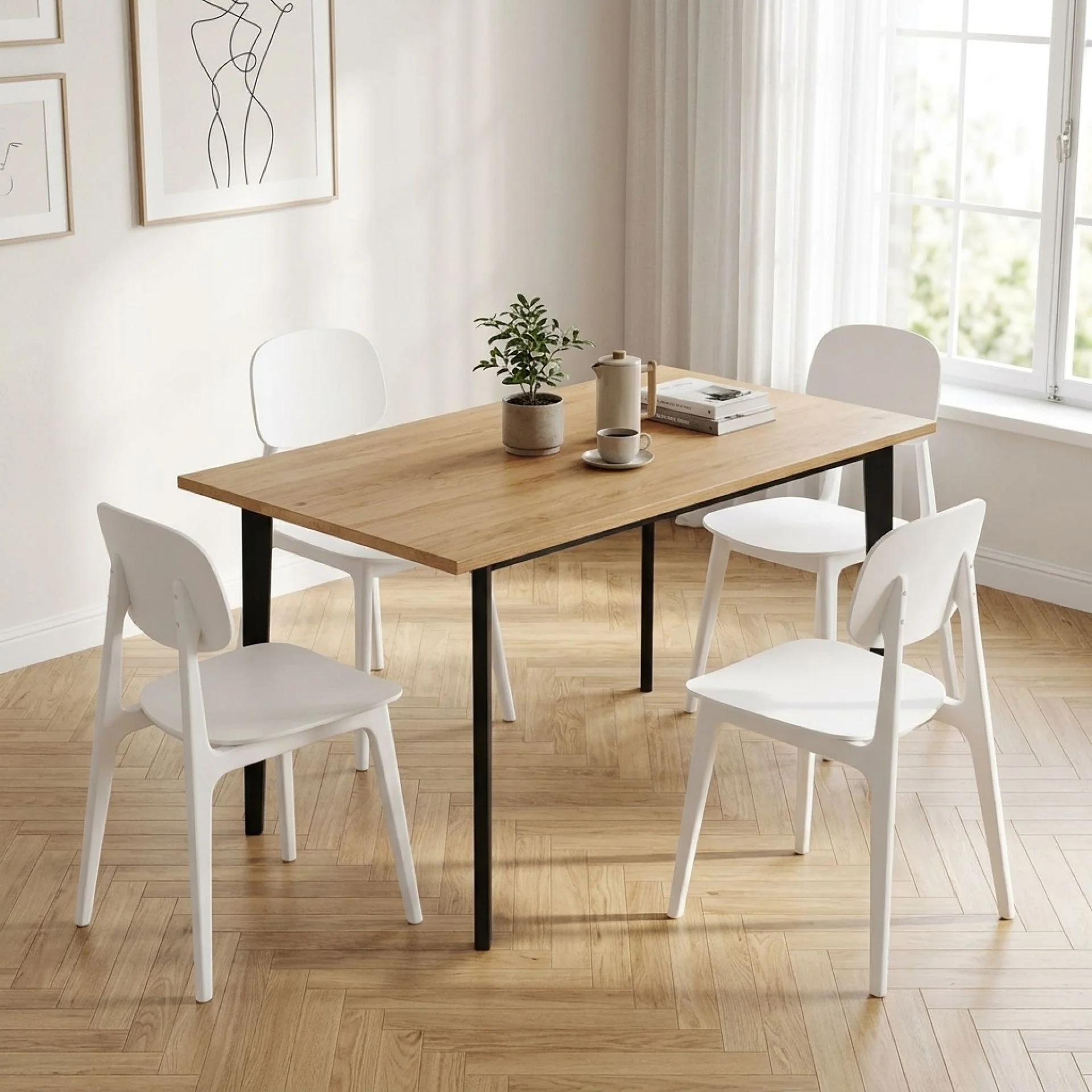 Anthony Dining Chair - Set of 4 - White - Image 4