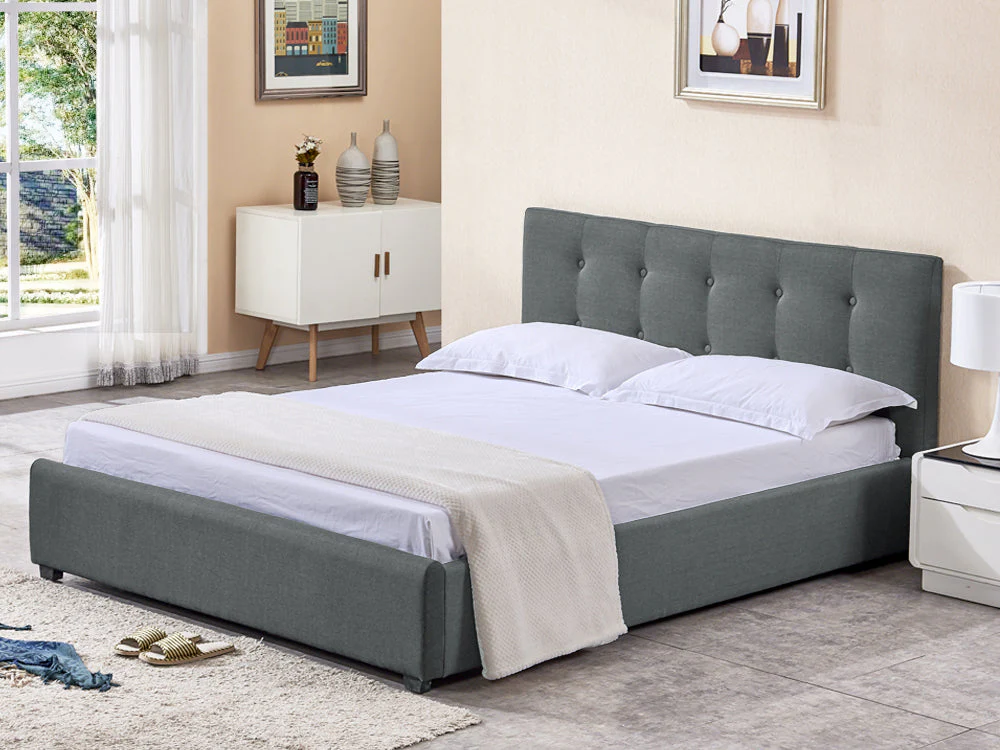 AORAKI Queen Bed Frame - GREY - Image 2