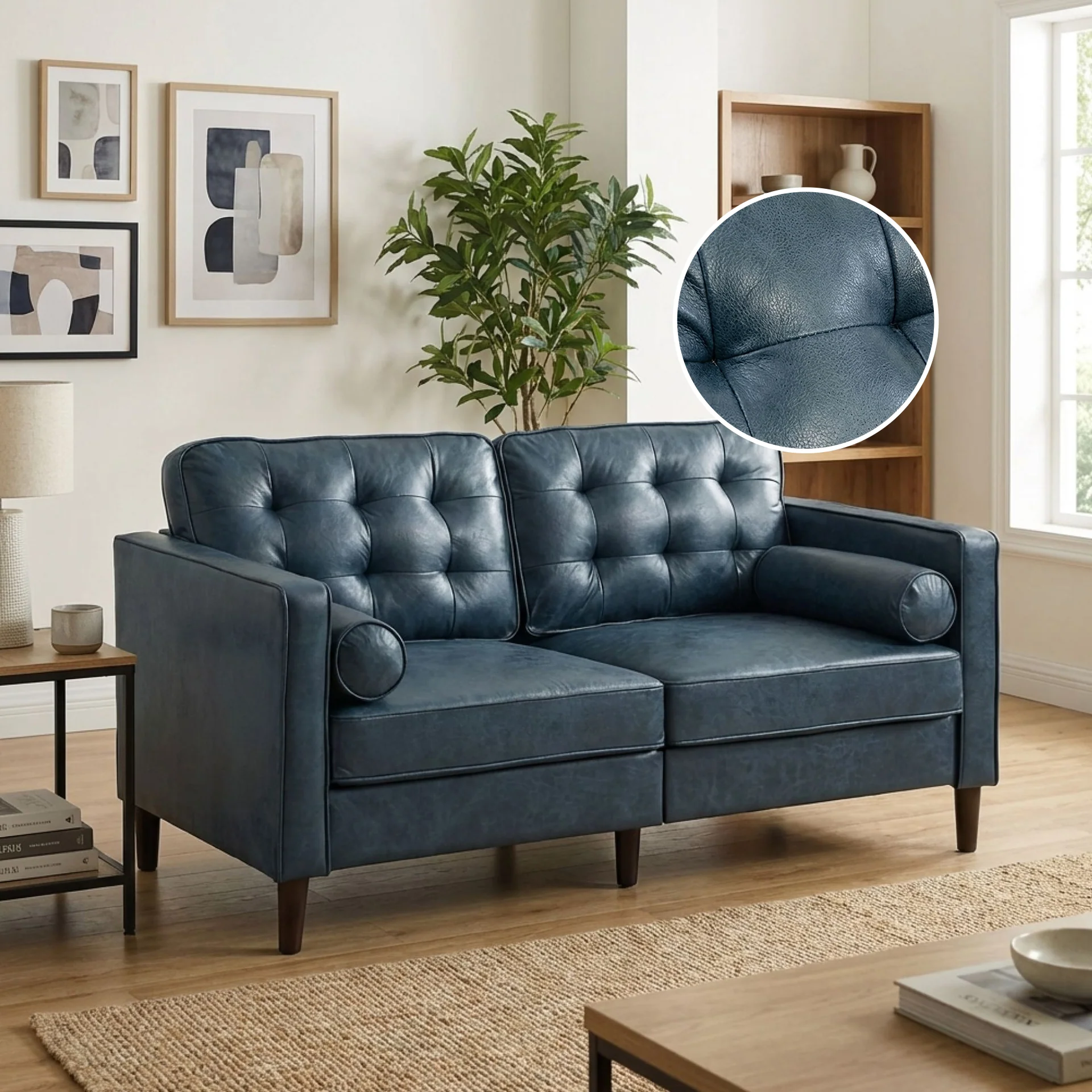 Apex 2 Seater Sofa - Blue - Image 2