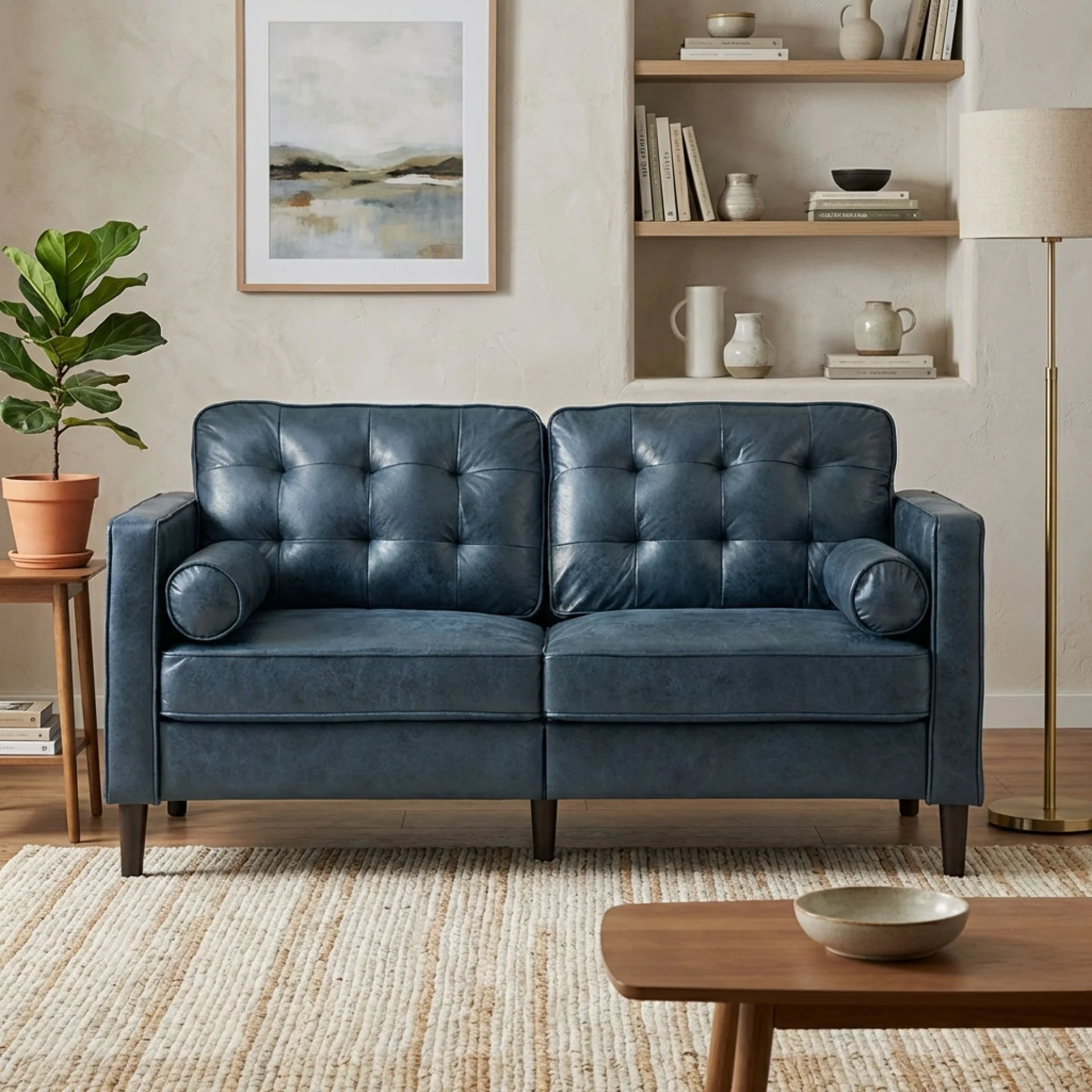 Apex 2 Seater Sofa - Blue - Image 3