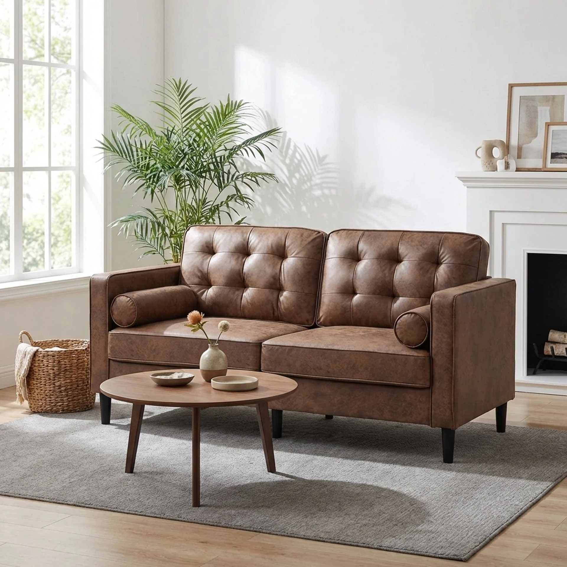 Apex 2 Seater Sofa - Brown - Image 3