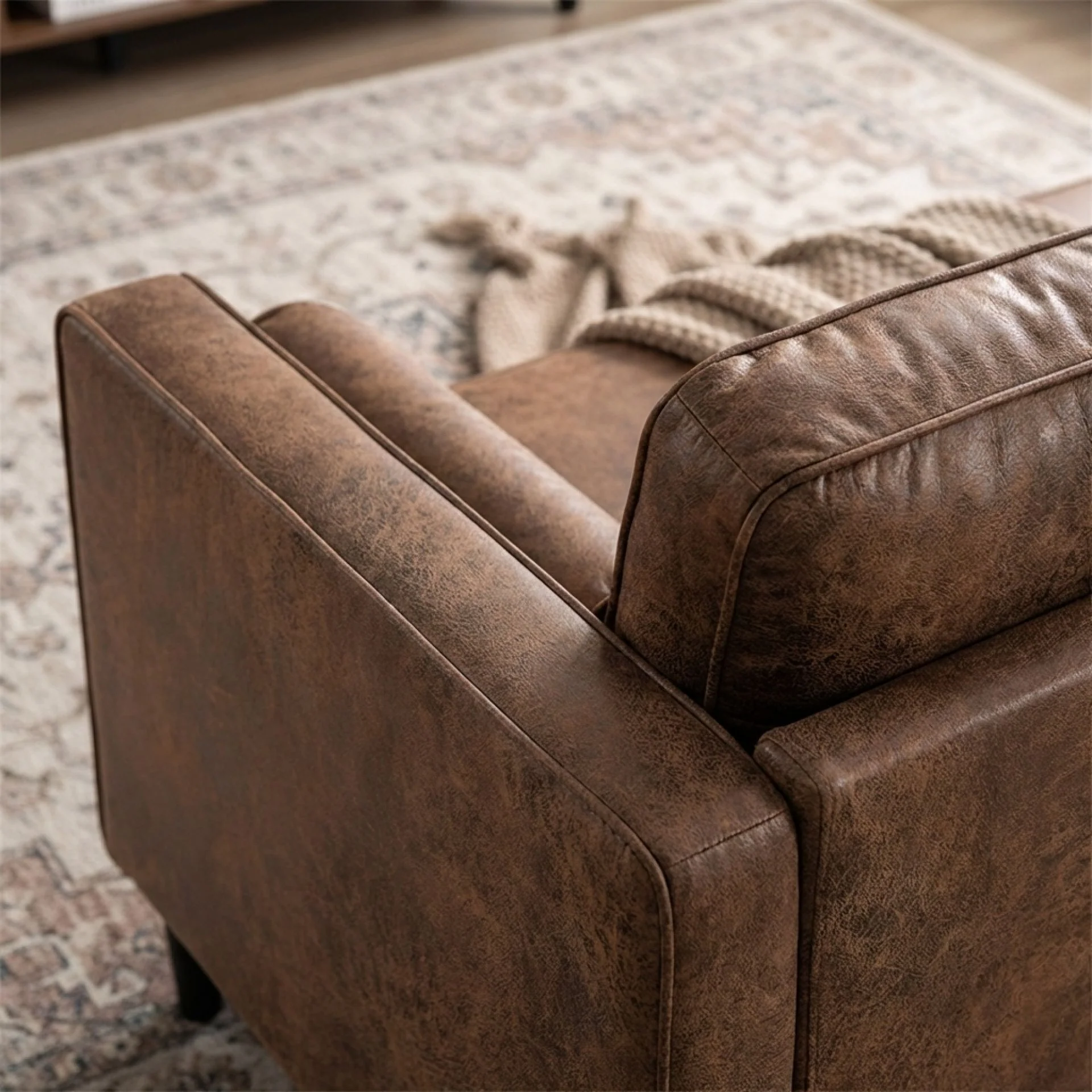 Apex 2 Seater Sofa - Brown - Image 5