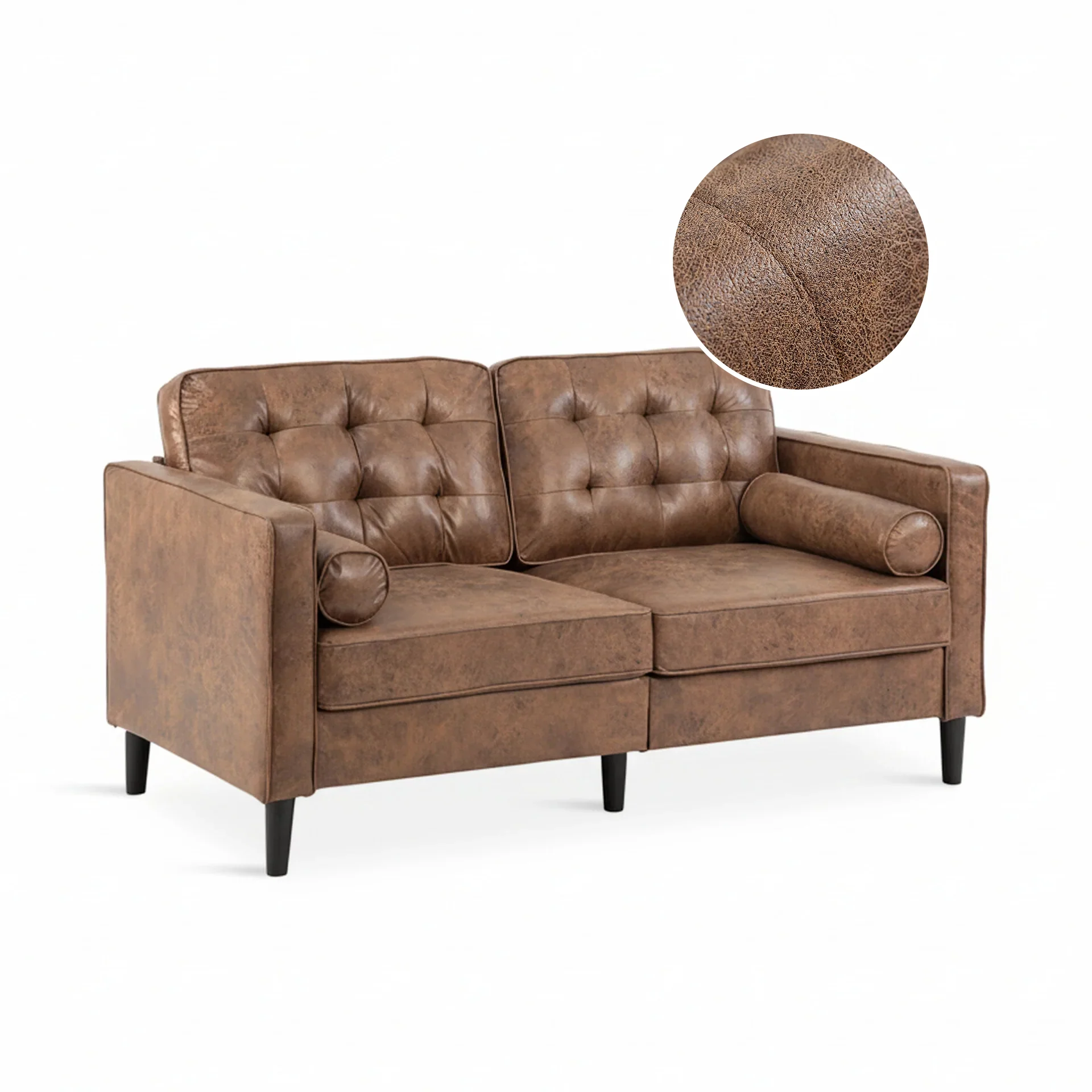 Apex 2 Seater Sofa - Brown - Image 7