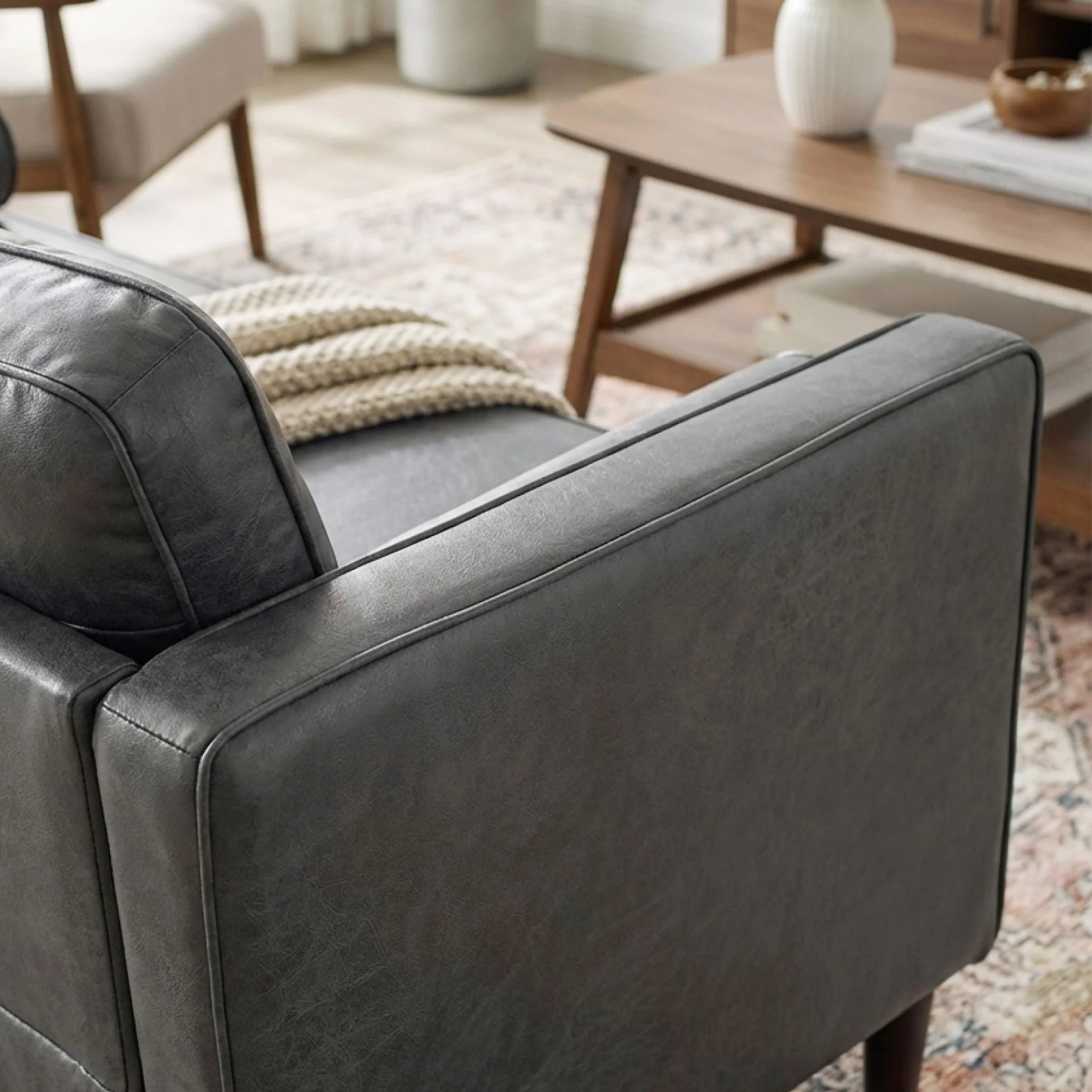 Apex 2 Seater Sofa - Dark Grey - Image 5
