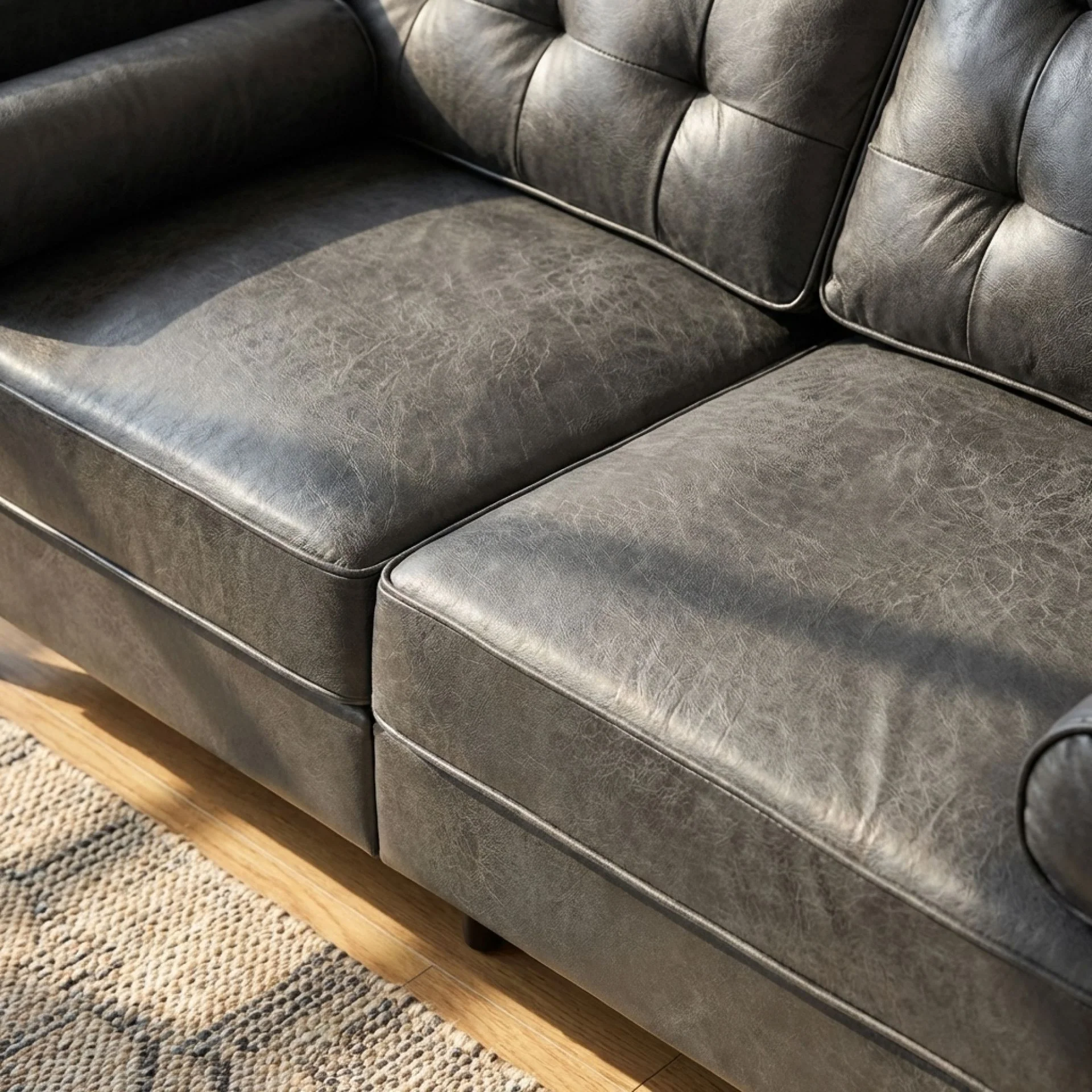 Apex 2 Seater Sofa - Dark Grey - Image 6
