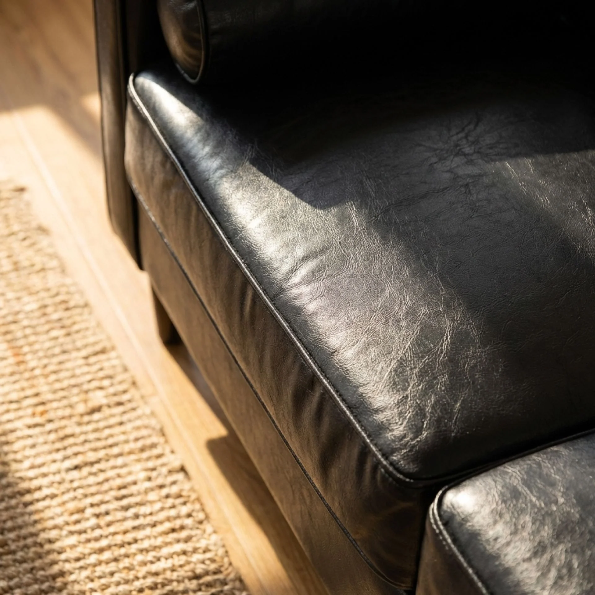 Apex 3 Seater Sofa - Black - Image 6