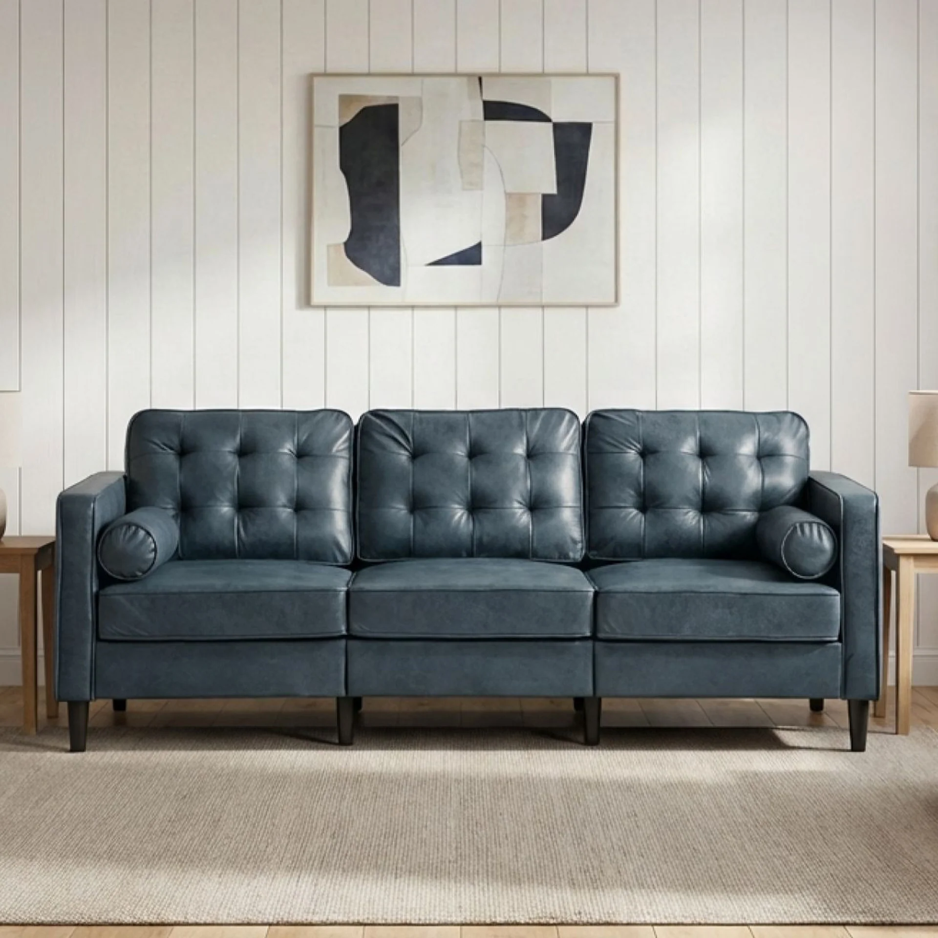 Apex 3 Seater Sofa - Blue - Image 3