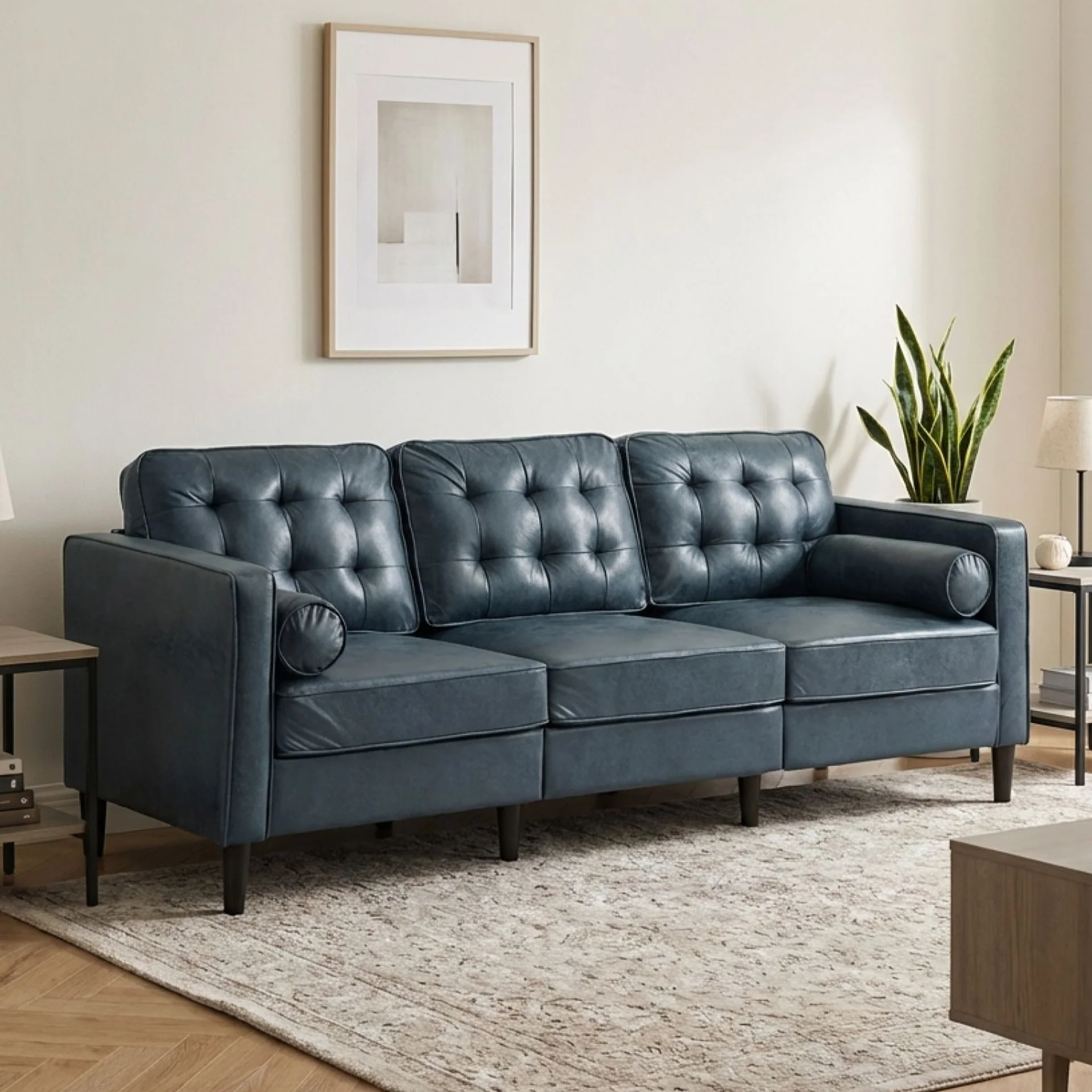 Apex 3 Seater Sofa - Blue - Image 4