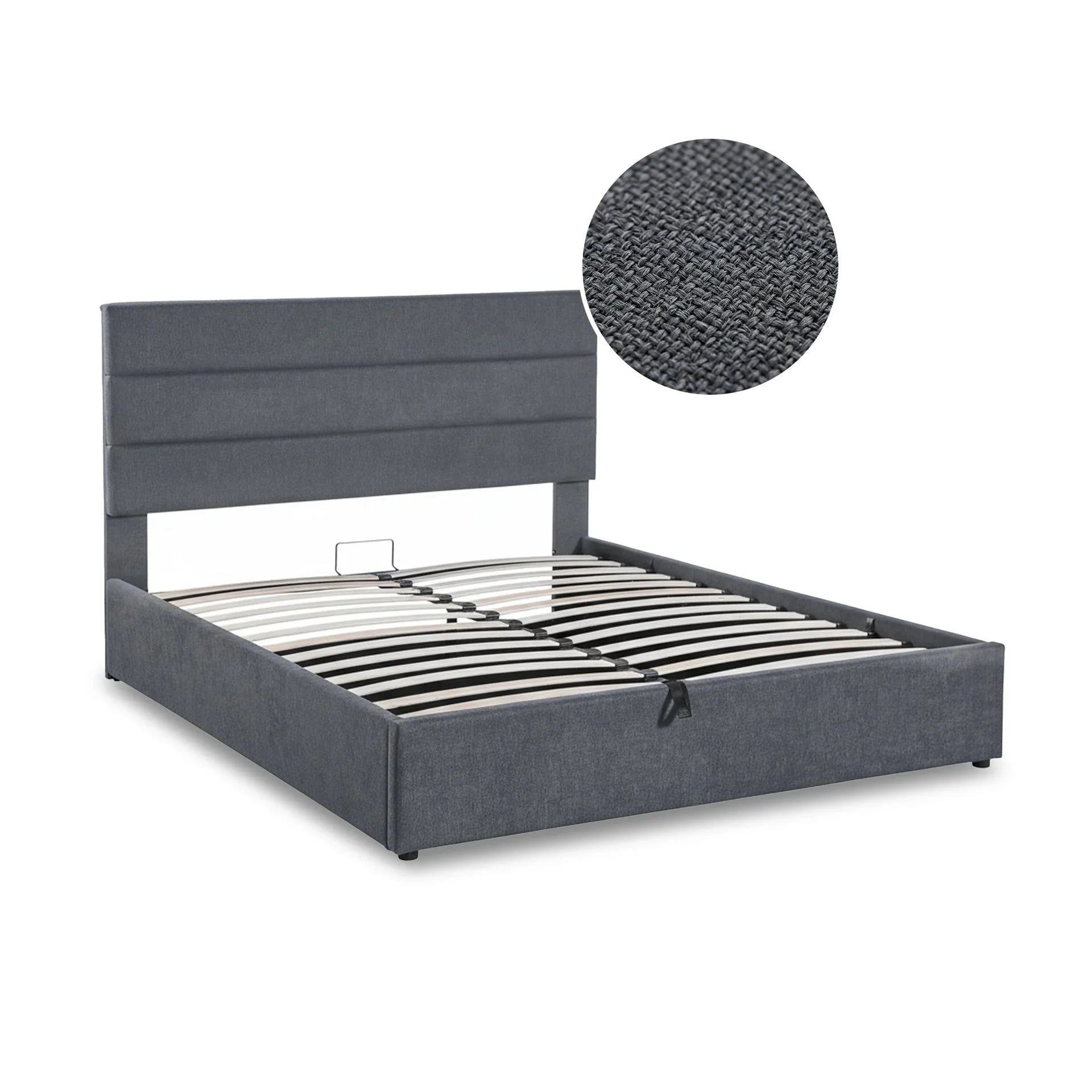 Arbor Queen Gas Lift Bed Frame - Dark Grey - Image 7