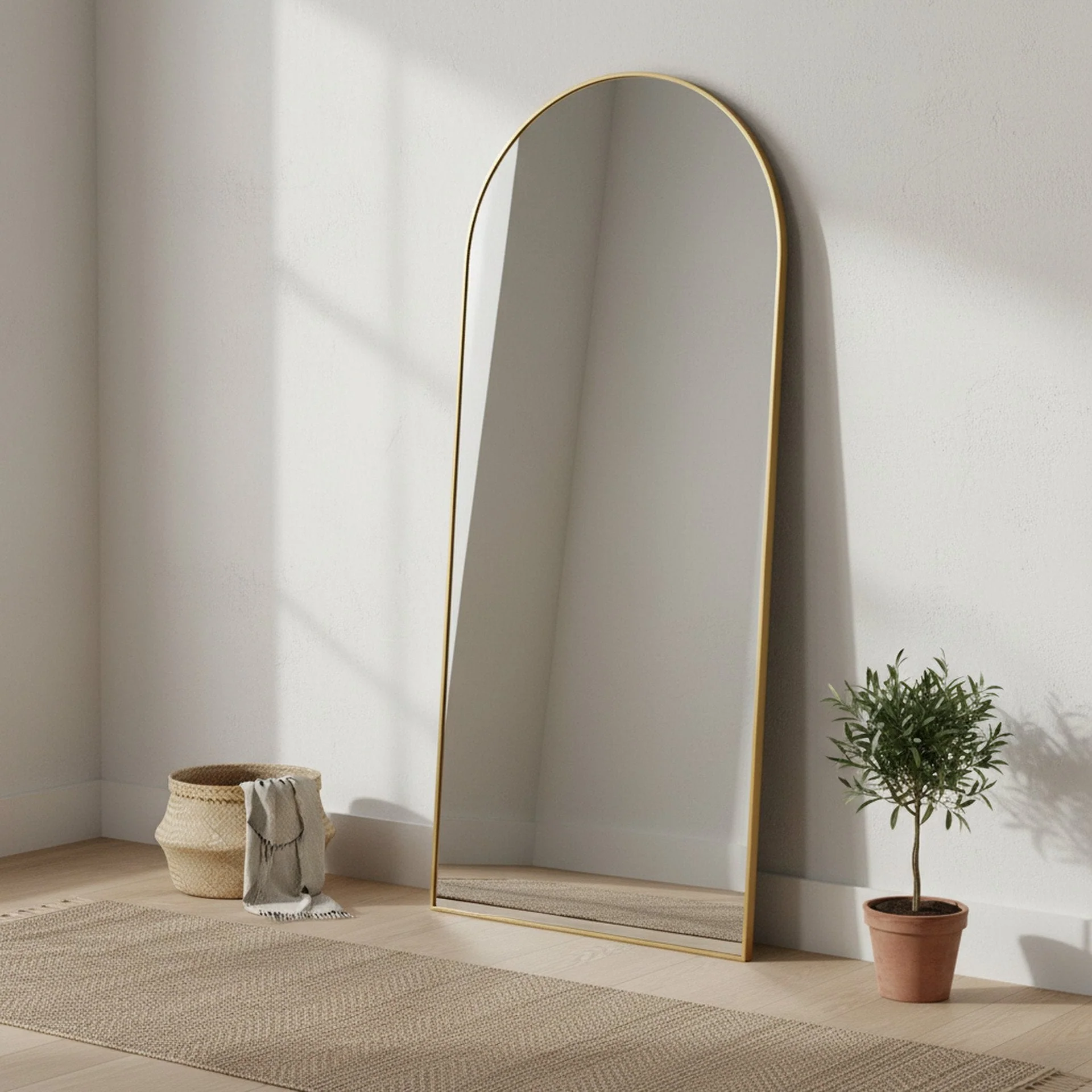 Archie Metal Arched Full Length Mirror - Gold - Image 8