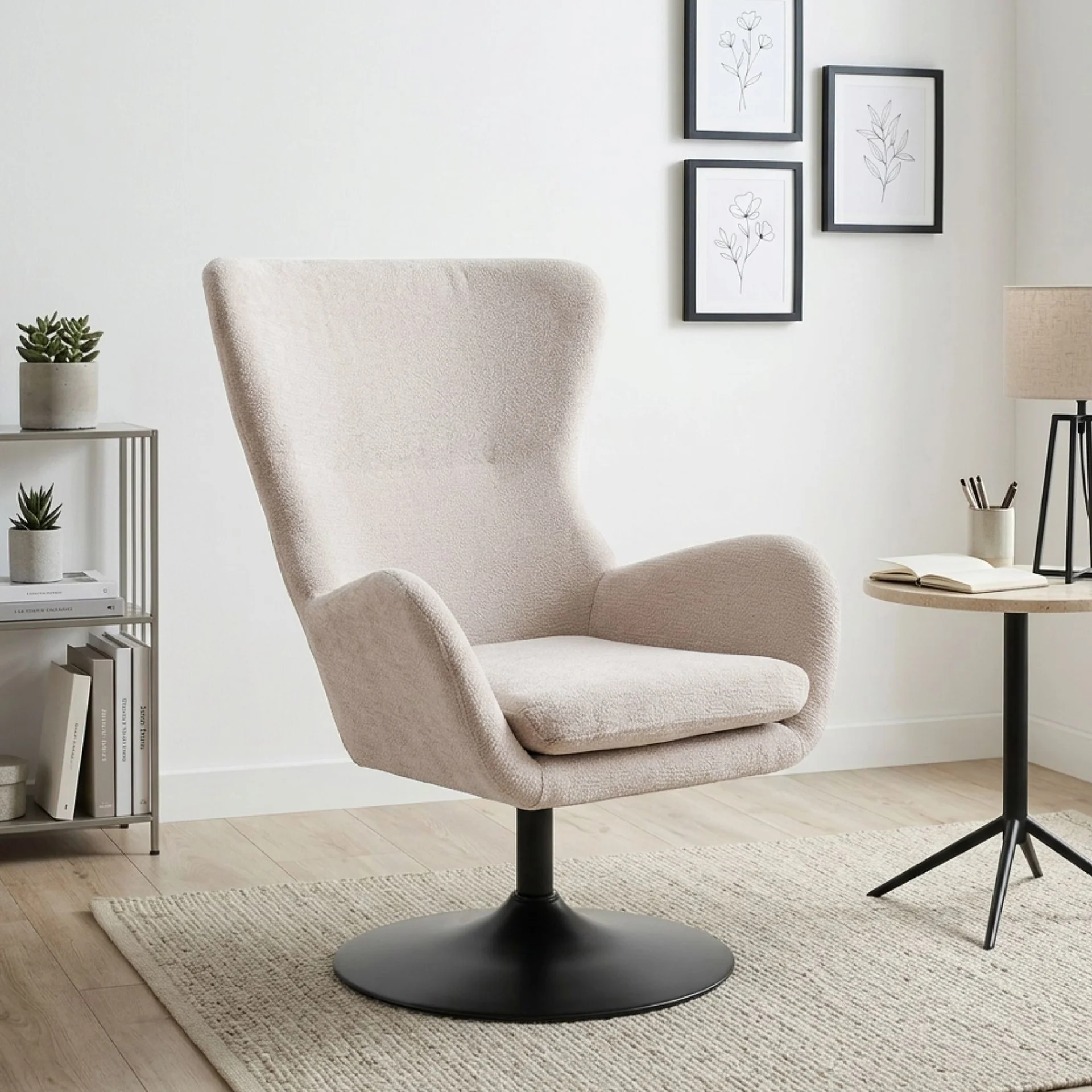 Arcus Velvet Armchair - Light Khaki - Image 3