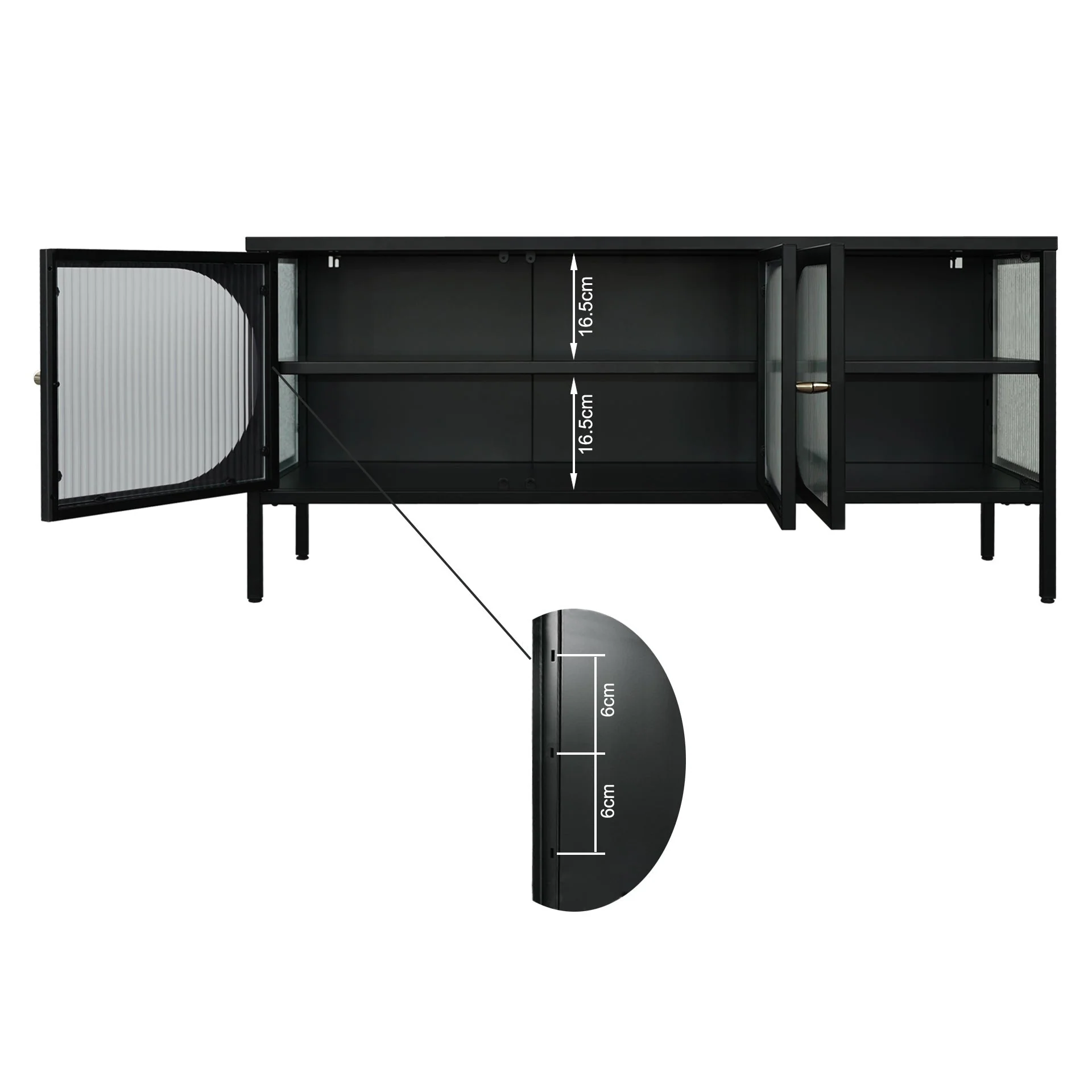 Arden 1.2m Entertainment Unit - Black - Image 8