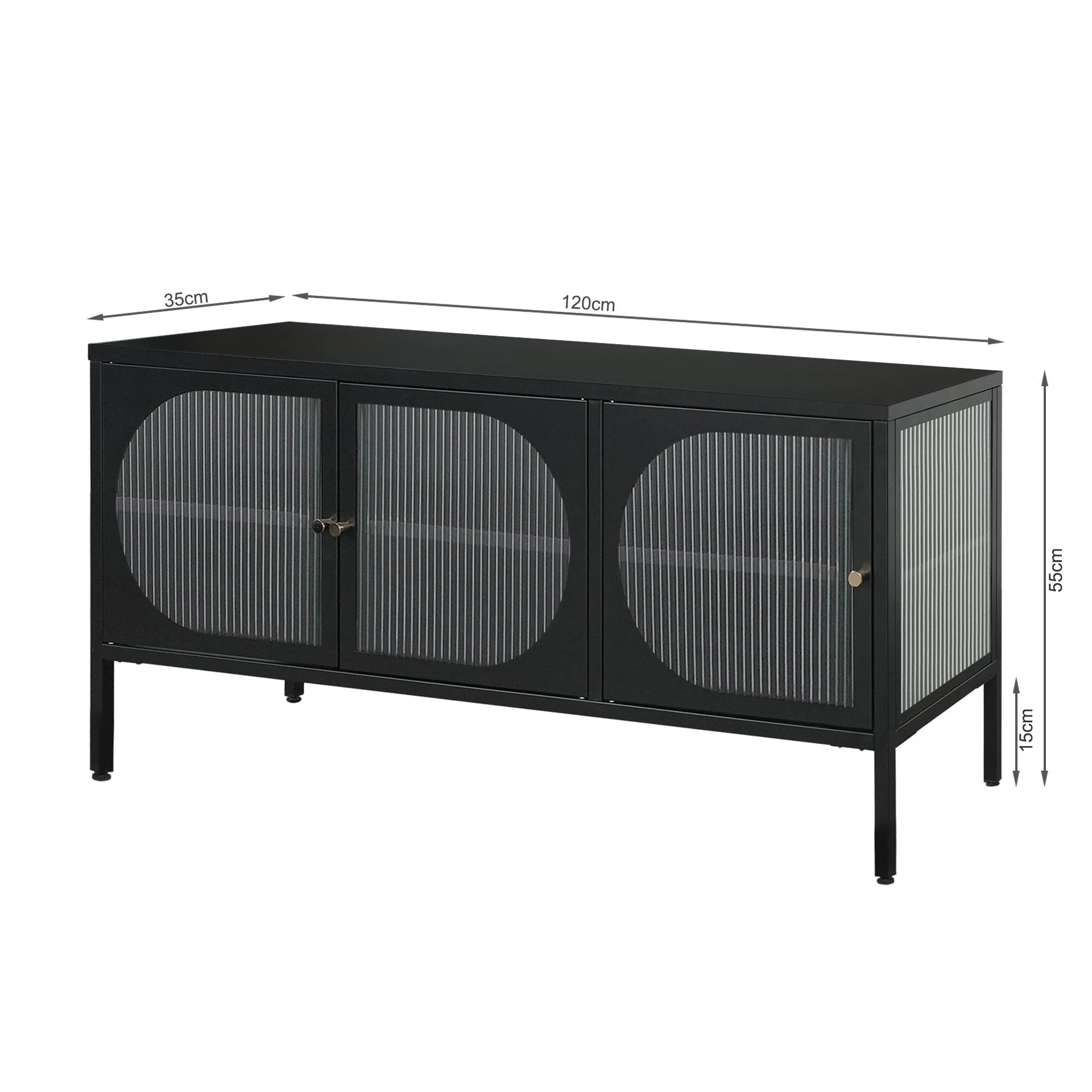 Arden 1.2m Entertainment Unit - Black - Image 9